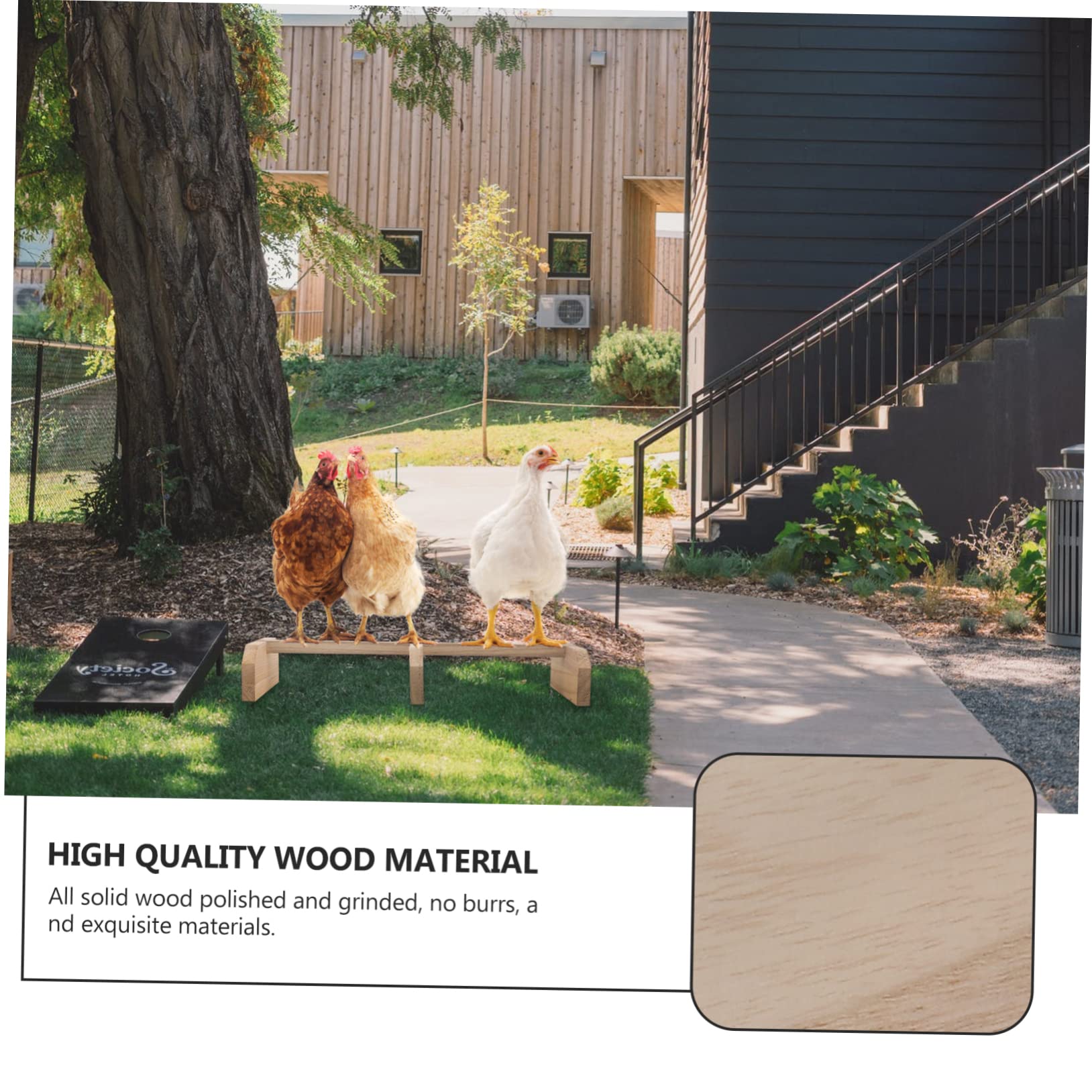 DOITOOL 2piezas Perchero De Madera para Aves y Gallinas Juguete Natural De Madera para Mascotas Soporte Seguro y Resistente para Entrenamiento
