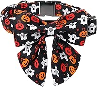 Vista 7 de Maca Bates Fall Maple Leaf Dog Collar with Sailor Bow Tie for Extra Small Girl,Boy,Autumn Foliage Puppy Collars with Bowtie Breakaway Adjustable
