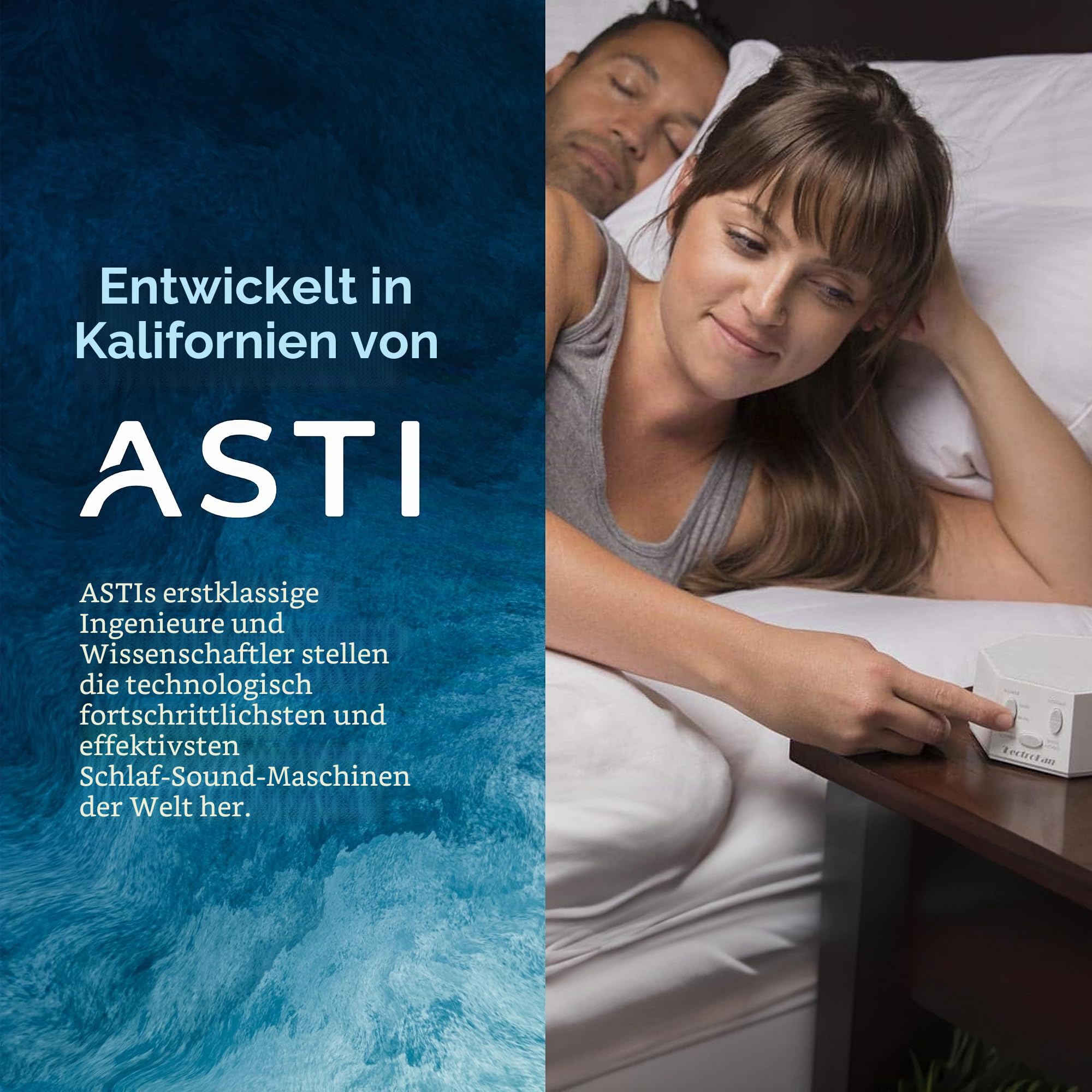 LectroFan ASM1007-G Weißes Rauschgerät mit Lüftergeräuschen und Schlaf-Timer