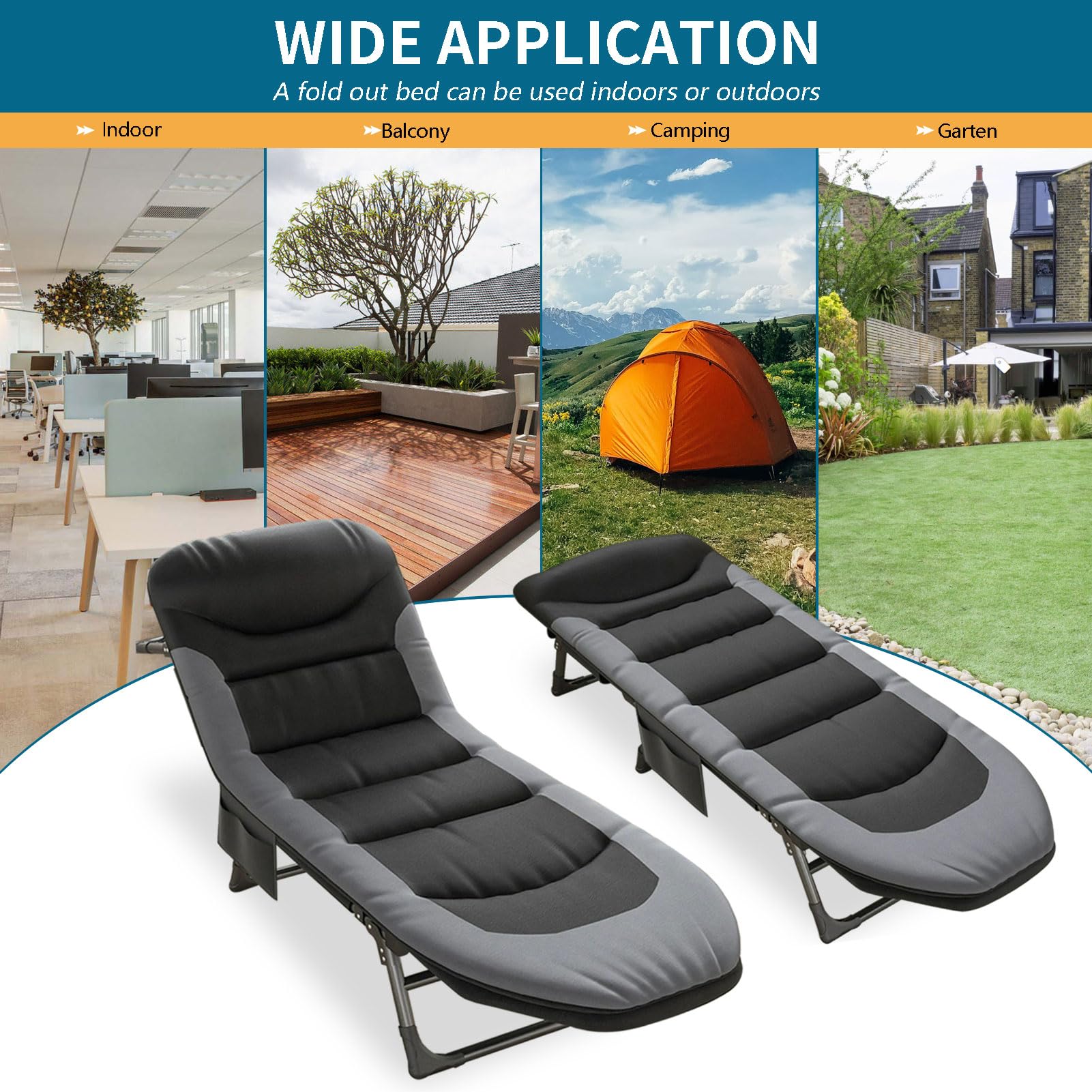 Opblaasbaar veldbed voor kamperen Camp bed Air 70 cm 1 persoon