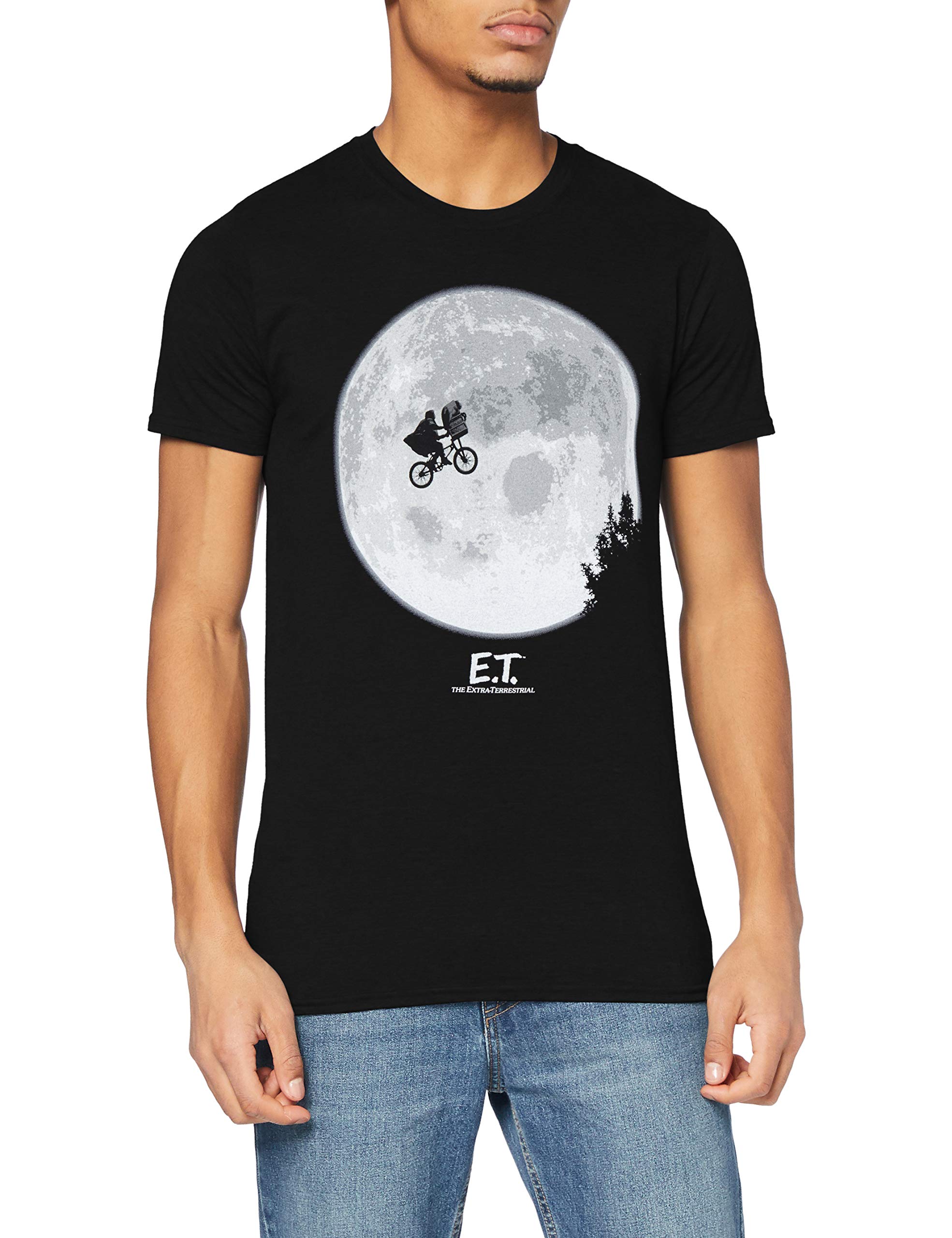 E.T Bike Moon Unisex T Shirt, Black, XX-Large