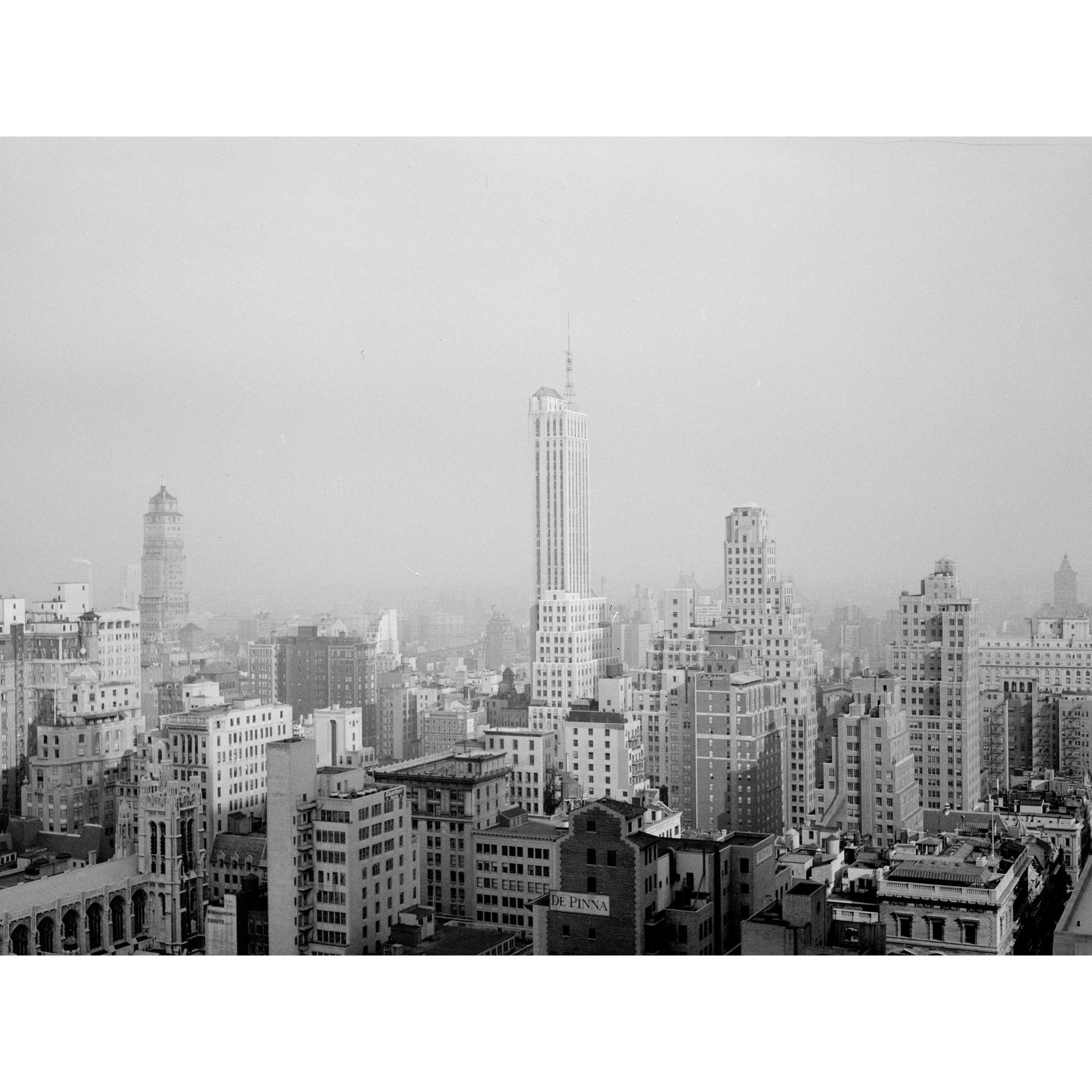 Artery8 New York City Skyline Skyscrapers 2 Vintage Photo Premium Wall Art Canvas Print 18X24 Inch