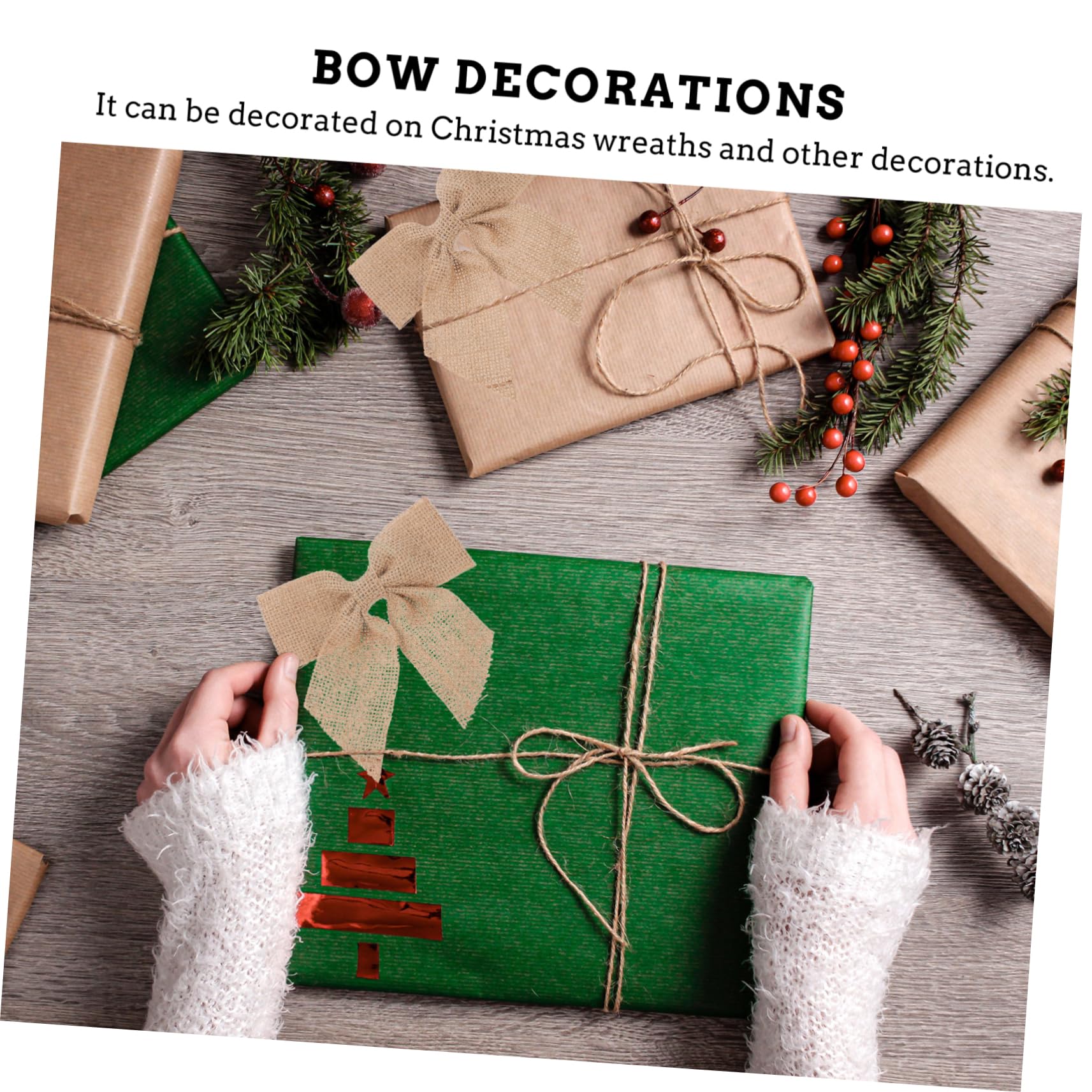 30stücke Jute Schleifen Für Weihnachts Und Hochzeitsdekoration Handgemacht Langlebig Vielseitig Einsetzbar Für Und Festliche Anlässe