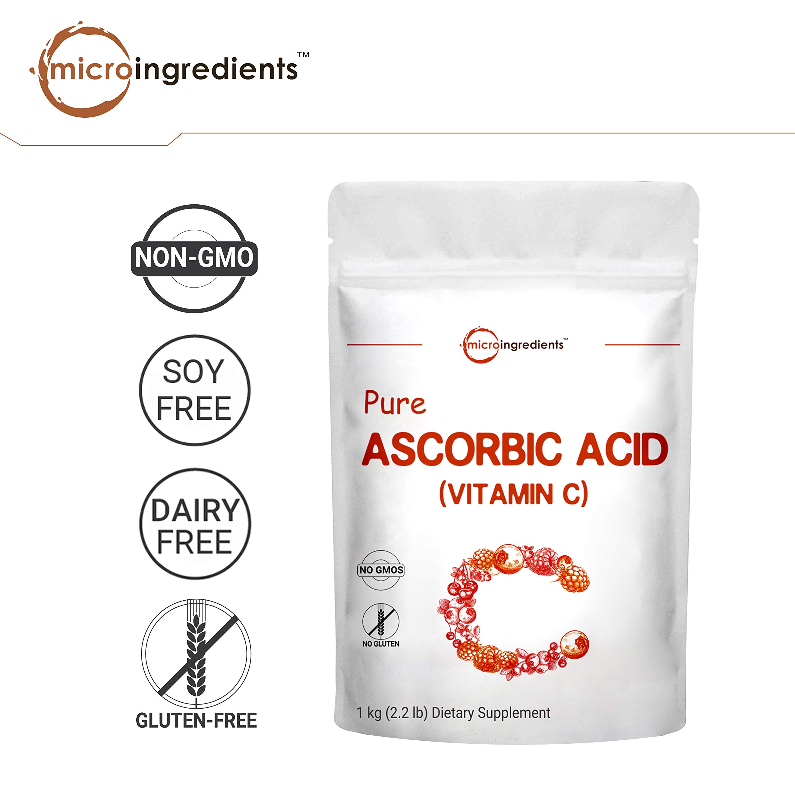 Pure Vitamin C Powder (Water Soluble Vitamin C 1000mg Per Serving), 1