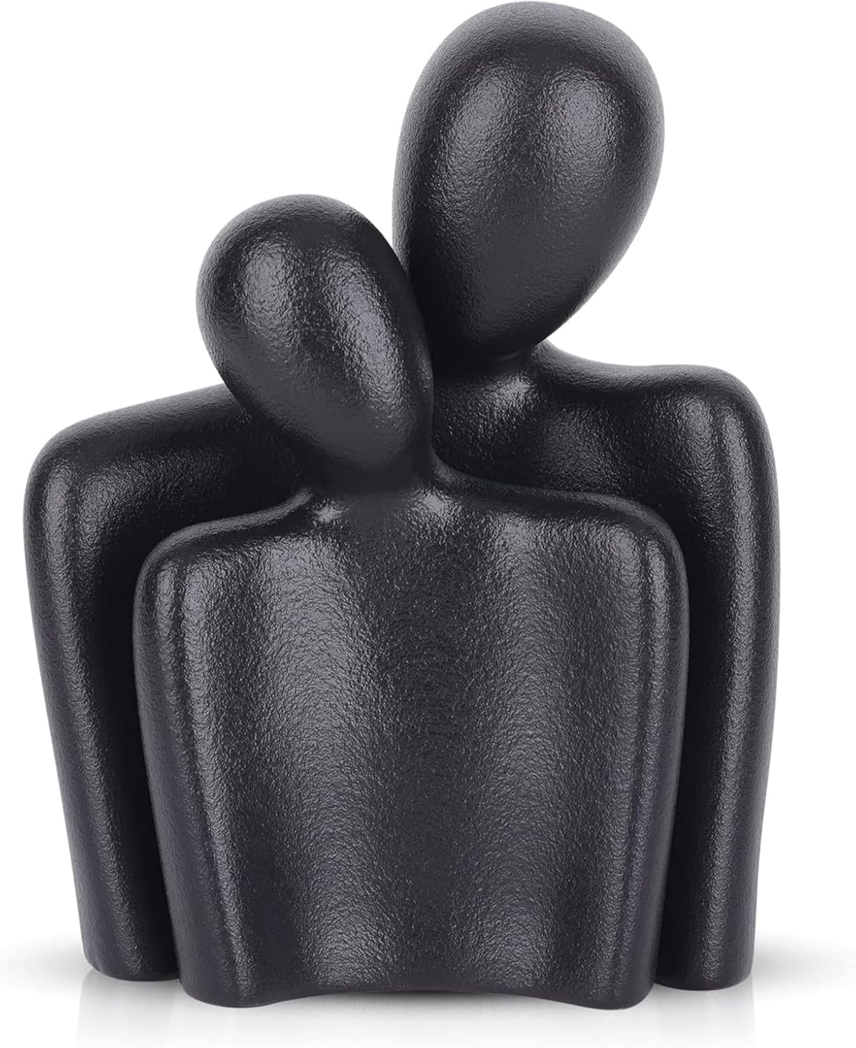 Eschur Mini Couple Statue Tv Stand Decor Items for Living Room, Abstract Sculpture Knick Knacks Home Decor Couples Love Office Show Pieces Gifts for Valentine Birthday (Black)