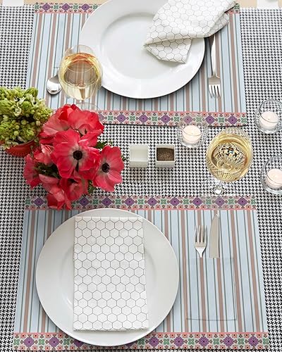 Miniatura 10 de Halloween Table Placemats for Dining Table Set of 2, Cotton Linen Cloth Kitchen Place Mats with Pocket, Washable Burlap SquareRectangleRoundOblong