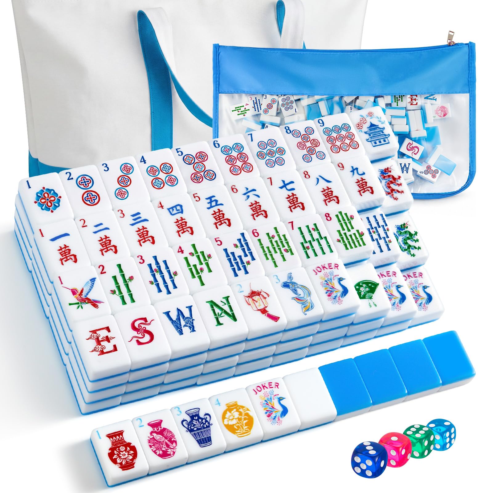 Photo 1 of Soulchen 1.2-Inch Modern Chinoiserie American Mahjong Set with Large Tote