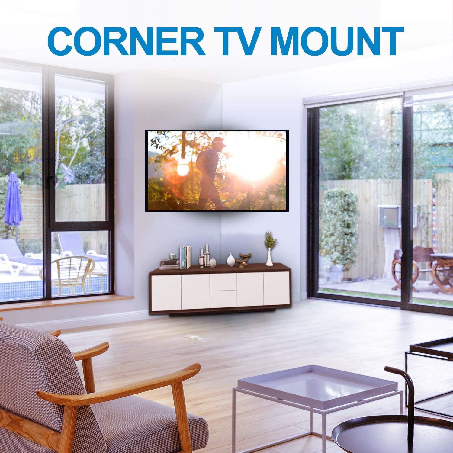 Authentic Crazy Deals Corner TV Wall Mount FOZIMOA Full Motion TV Mount Bracket for Most 32-50 inch Flat TVs with Dual Articulating Arm Tilt Swivel up to 77 lbs Max VESA 400x400mm HDMI Cable Ties Level Included Buy 1 get 1 Corner TV Wall Mount FOZIMOA Full Motion TV Mount Bracket for Most 32-50 inch Flat TVs with Dual Articulating Arm Tilt Swivel up to 77 lbs Max VESA 400x400mm HDMI Cable Ties Level Included
