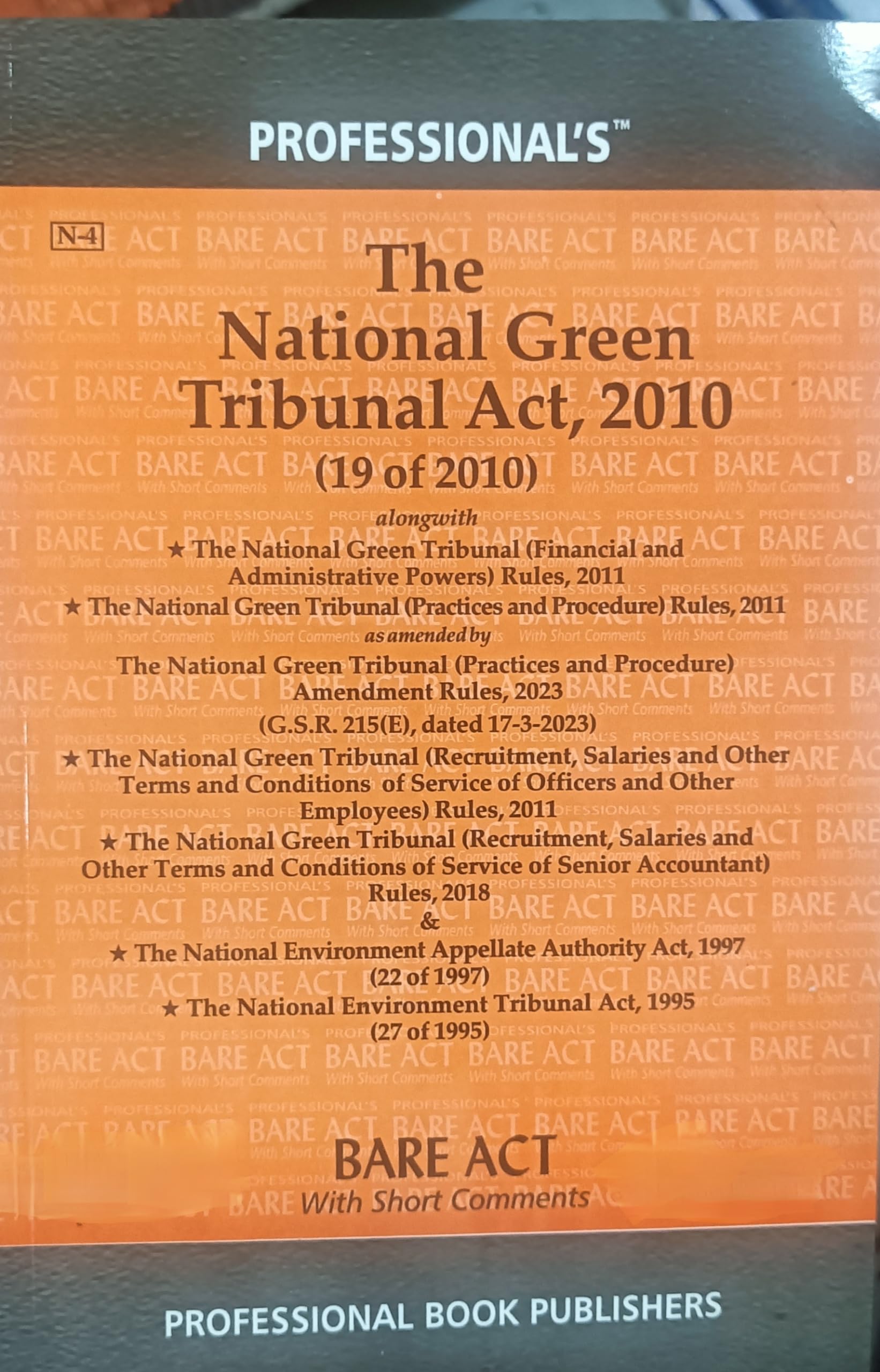National Green Tribunal Act,2010-Bare Act 2024 edition [Paperback] Editorial Board of Professional Book Publishers