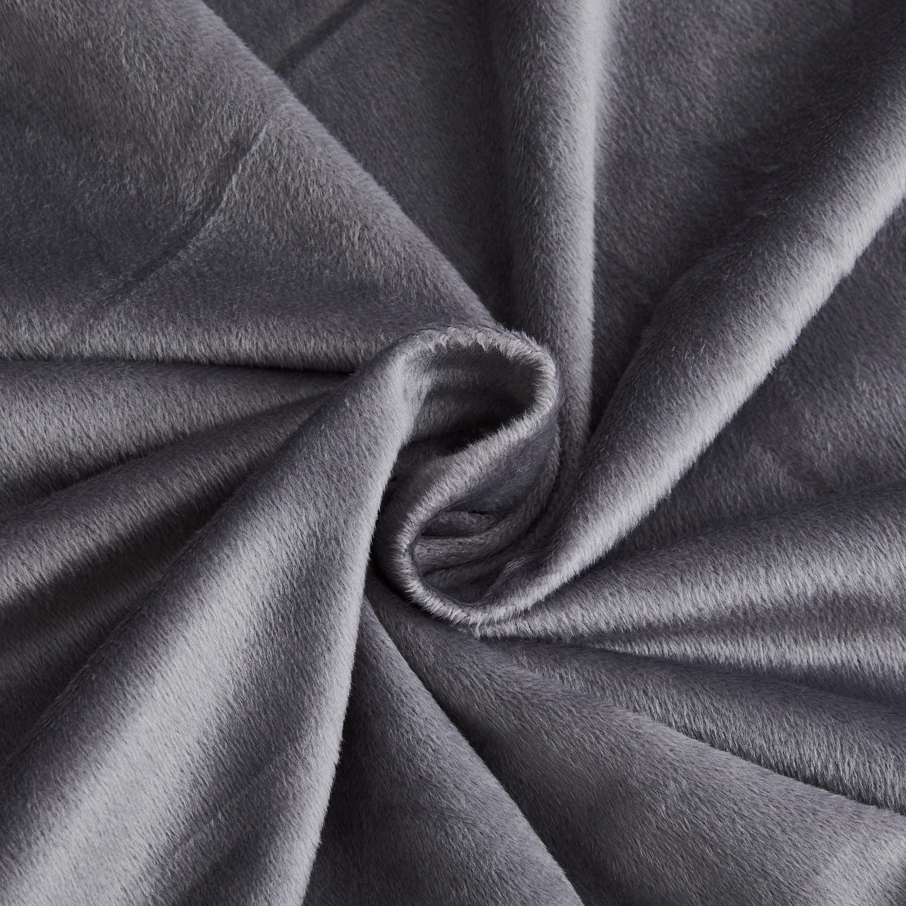 Spannbettlaken, 140 x 190 cm, Winter, warm, Fleece, Grau, Spannhöhe