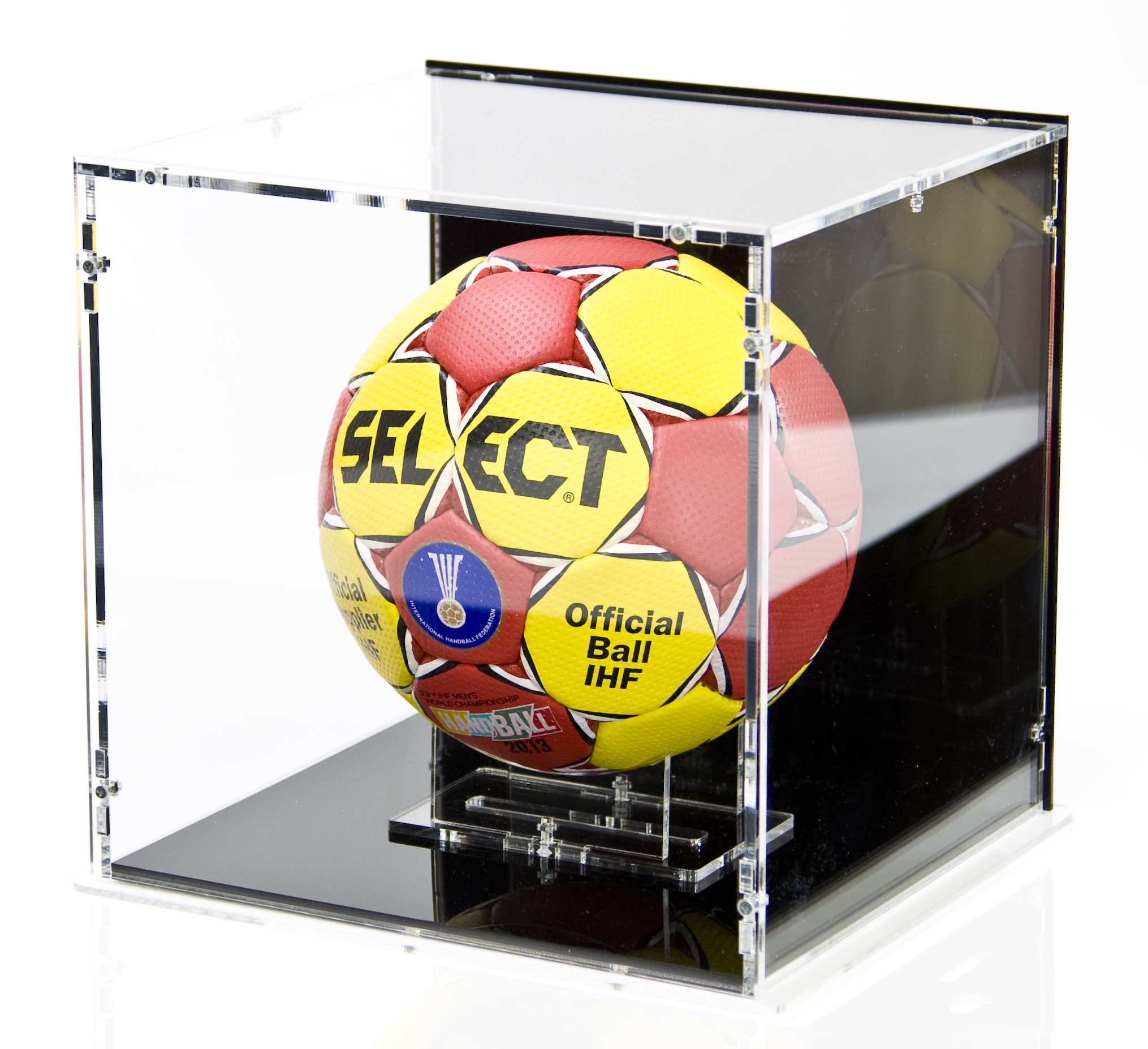 Vitrine De Collection Pour Ballon De Football - SORA - Support Noir - Fabrication Allemande