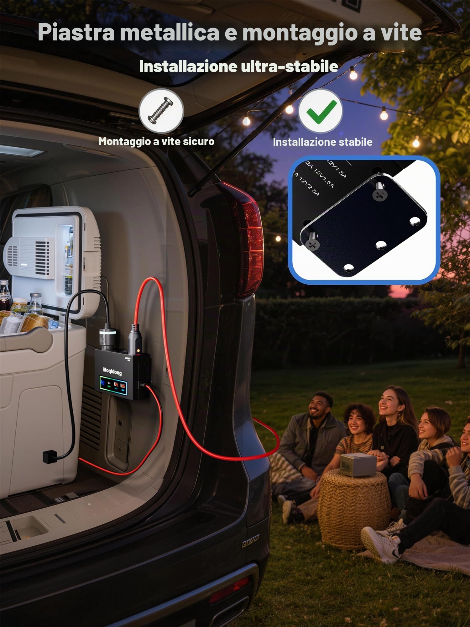 Presa Accendisigari 12V USB PD30W QC3.0 Illuminata per Auto, Camper, Barca con Voltmetro