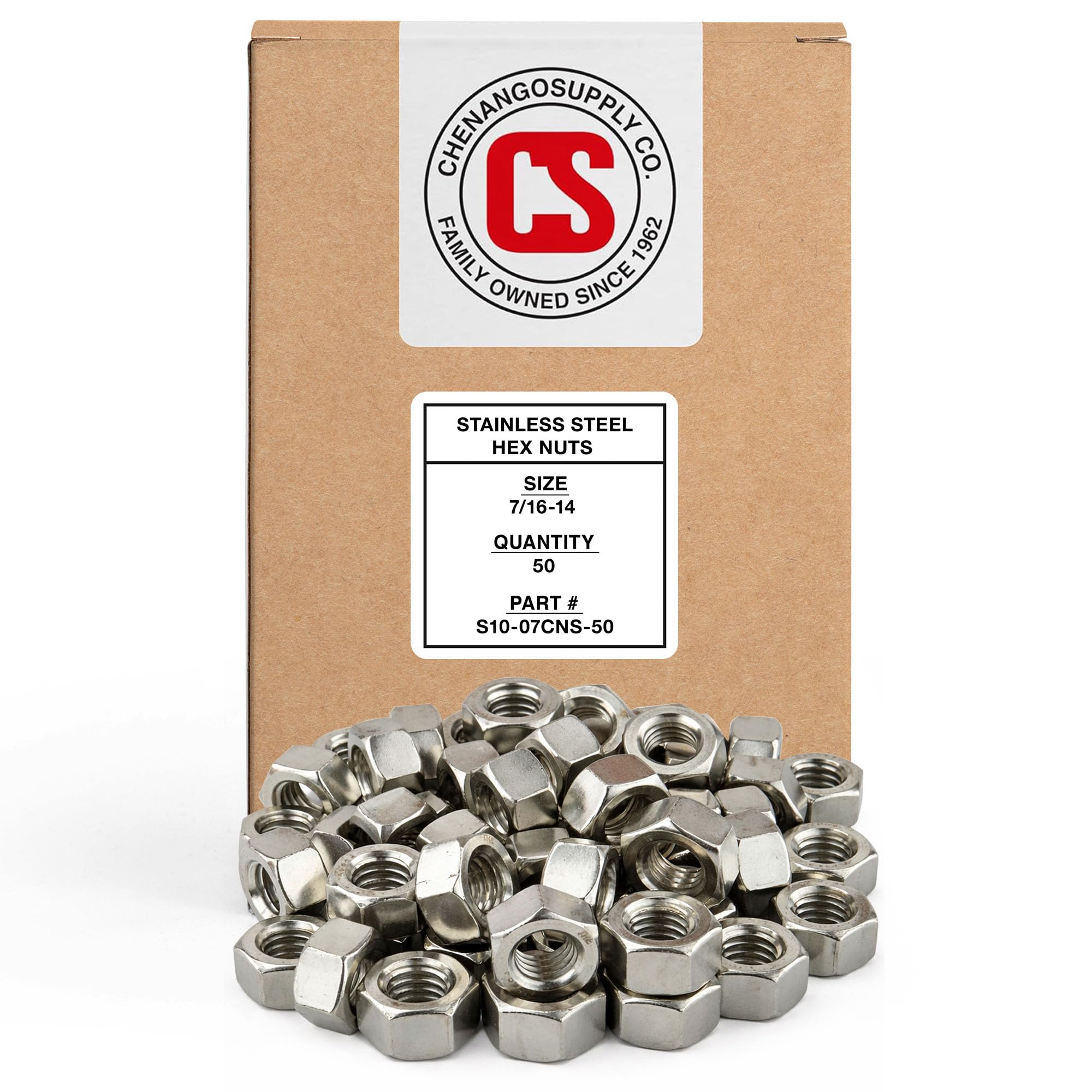 Boulons à tête hexagonale 7/16-14 en acier inoxydable anti-corrosion avec écrous hexagonaux