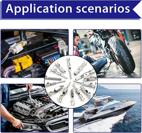 Miniatura 6 de Juego de pines de conector terminales con crimpado, terminales de pin macho y hembra para automóviles, eléctricos 11.51.82.22.32.52.83.5mm,