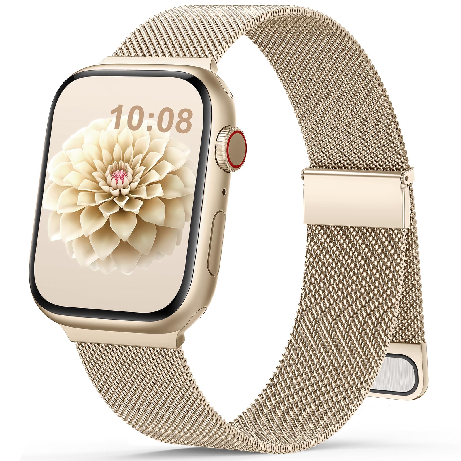 Ersatzarmband Kompatibel mit Apple Watch Armband 40mm 41mm 42mm 44mm 38mm 45mm 46mm 49 Damen Herren Einstellbar Magnetisch Metall Edelstahl Armbänder für iWatch SE Ultra Series 11 10 9 8 7 6 5 4 3 2 1