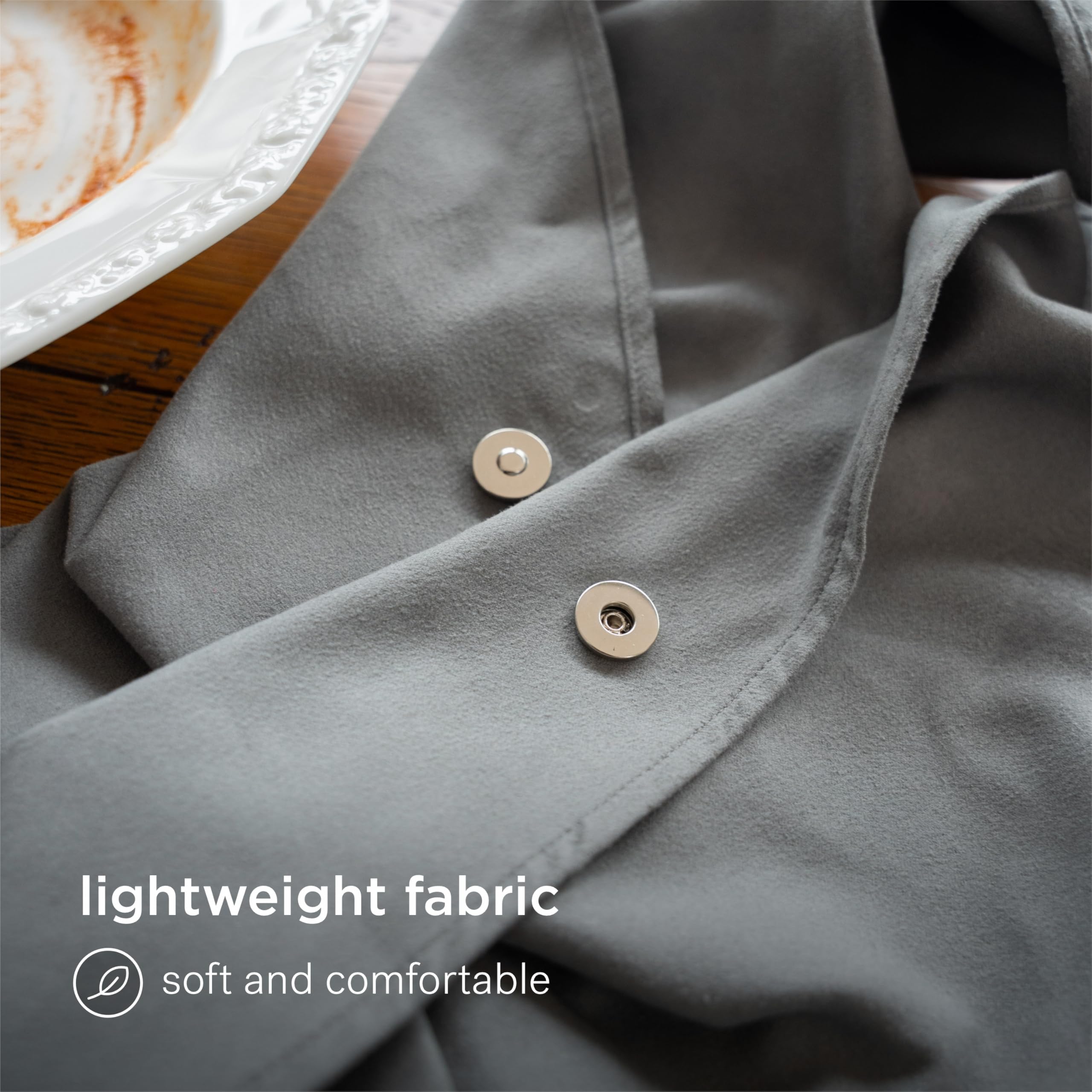 Smilo Lifelong Écharpe de dîner – Bavoir élégant pour adultes avec fermeture magnétique – Bavoir lavable – Protection discrète contre les taches pour un usage quotidien - 5