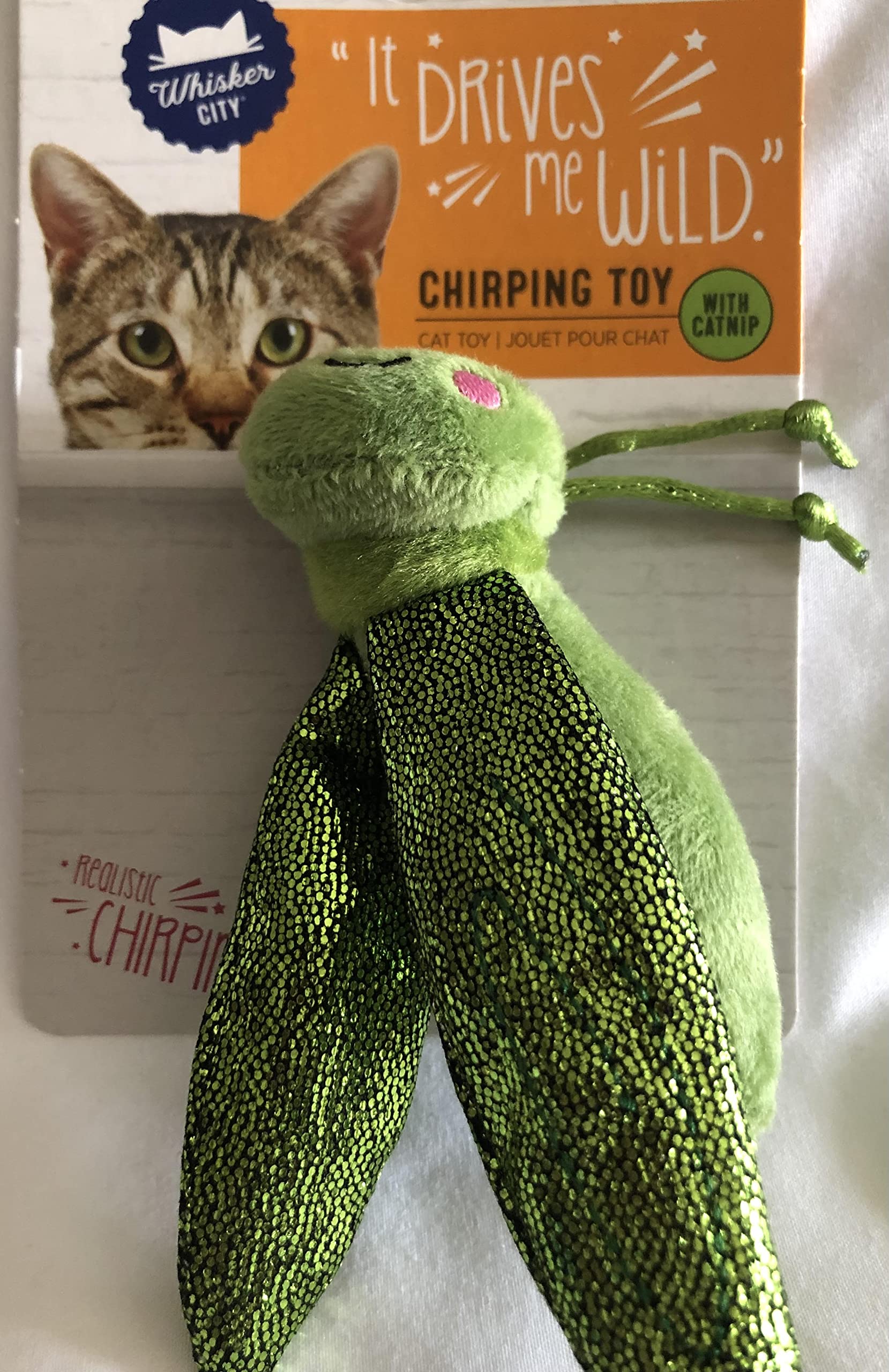 Cat Toy Chirping Cricket Plush Cat Toy With Catnip