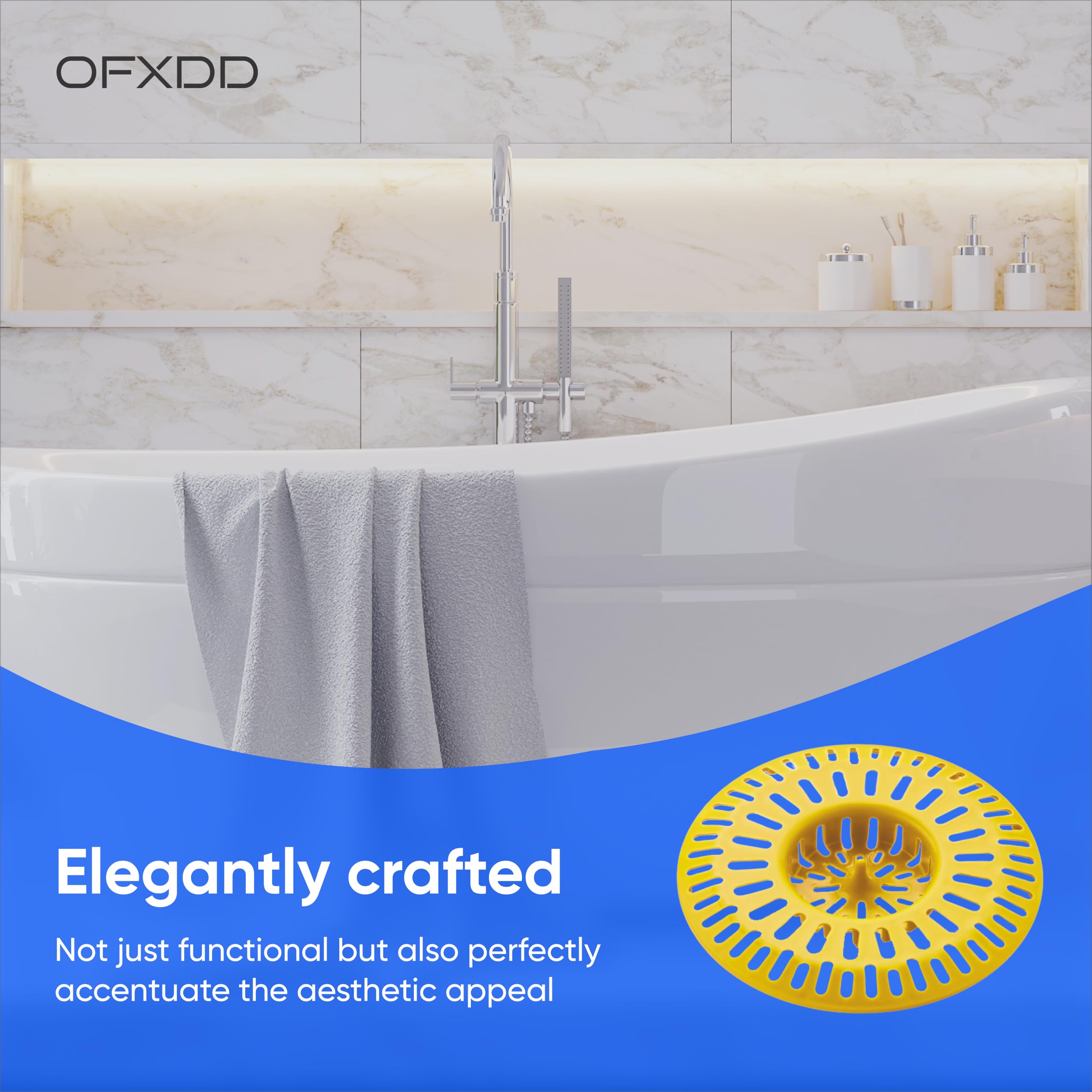 Cubierta de plástico para cesta de baño, 3 pulgadas, paquete de 2, trampa para desagüe de cocina, colador para fregadero, colador de pelo de ducha, escurridor para bañera
