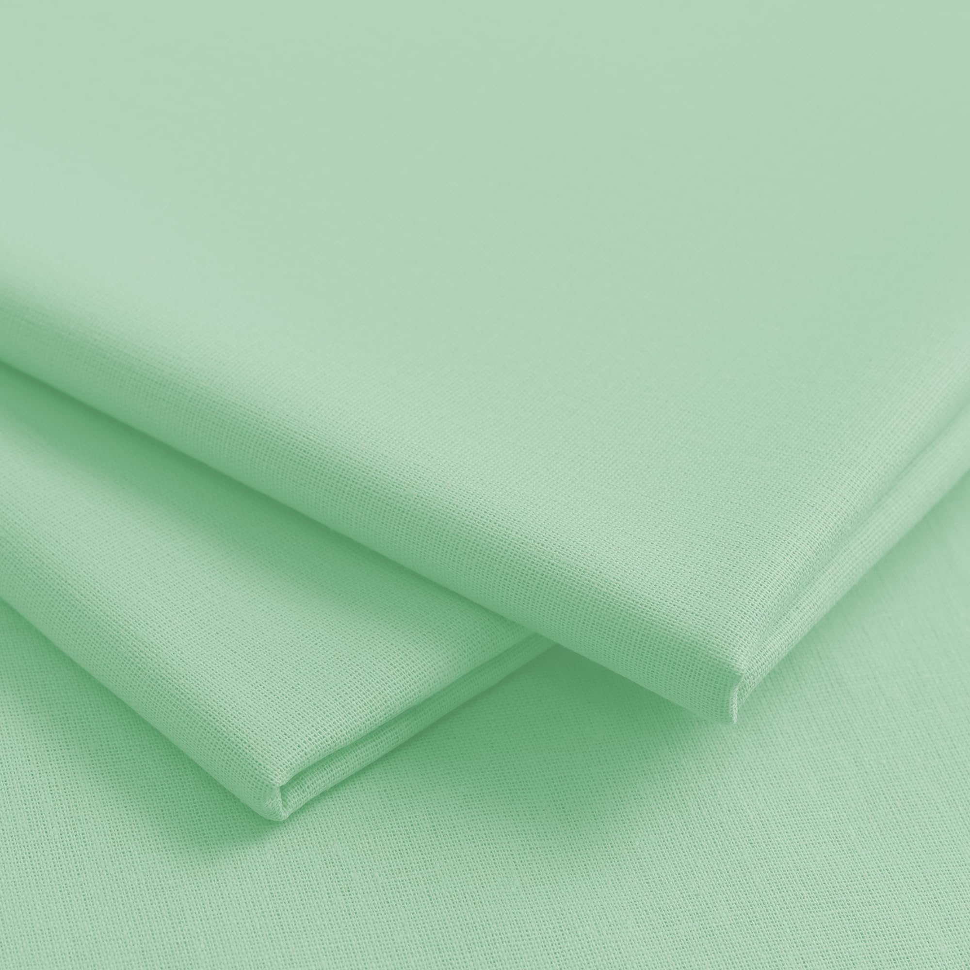 Plain Extra Wide 100% Cotton Solid Colour Craft Sheeting Craft Quilting Lining Draping Bunting Woven Dress Fabric Material | 60" – 150 cm Wide (per Metre, Mint Green)