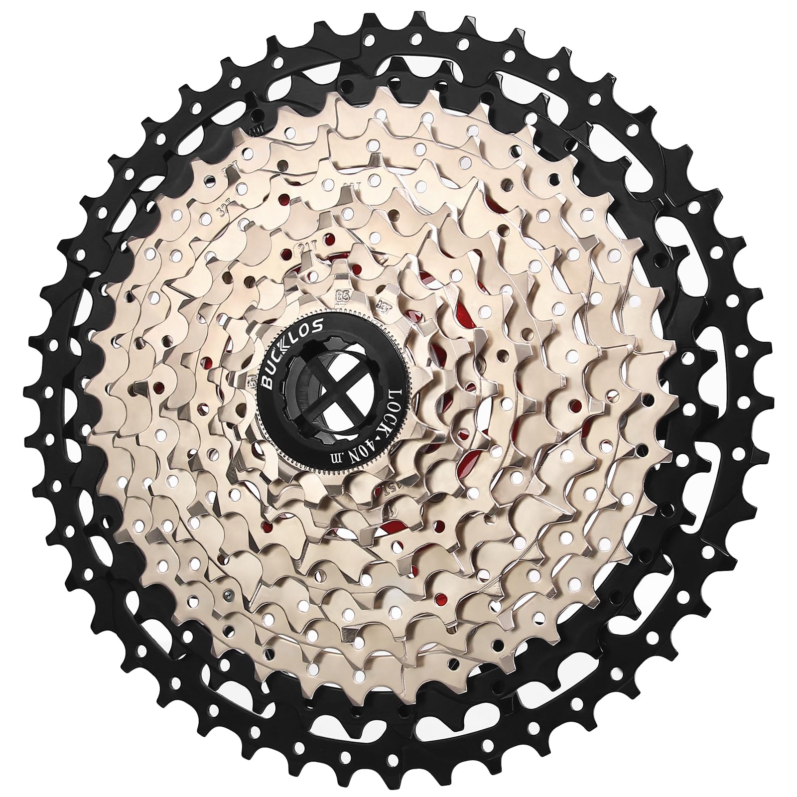 BUCKLOS 8/9/10/11/12 Speed Cassette Ultra-Light 11-25/28/32/34/36/40/42/46/50/52T Bike Cassette Fit Mountain Bike/Road Bike/XC/DH/AM,Compatible with