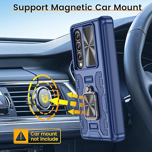 Miniatura 83 de VEGO Funda para Galaxy Z Fold 4 con cubierta de cámara deslizante y funda de protección de bisagra con protector de pantalla Cubierta protectora