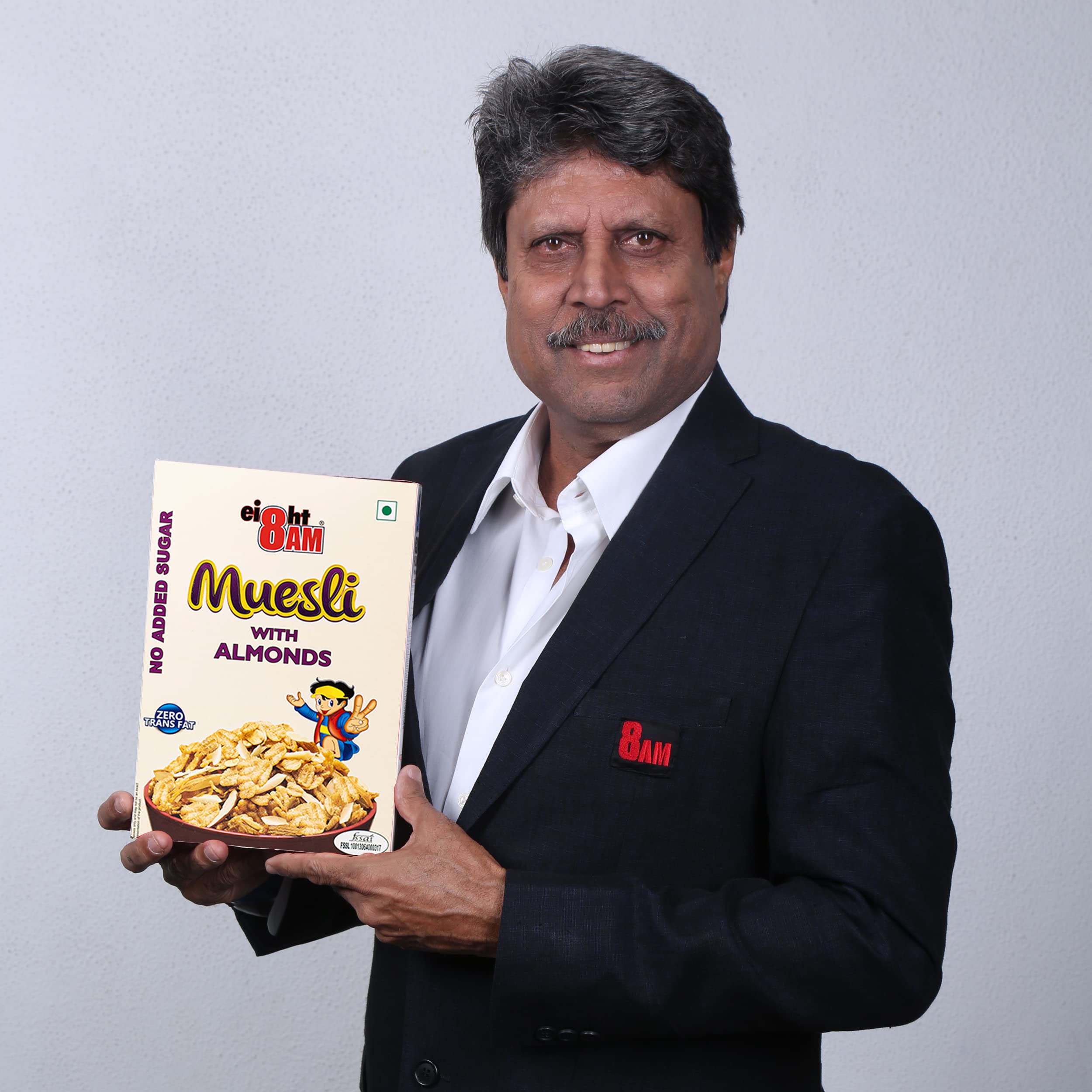 8AM Muesli with Almonds (No Added Sugar), Tasty, Nutritious and Healthy Snacks, Include Whole Grains and Seeds, 425 gm 1