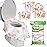 Potty Shields Toilet Seat Covers Disposable (20 pk, Dinosaurs) - XL Waterproof Toilet Cover for Toddlers, Kids & Adults - Portable & Individually Wrapped for Travel, Potty Training, Public Restrooms