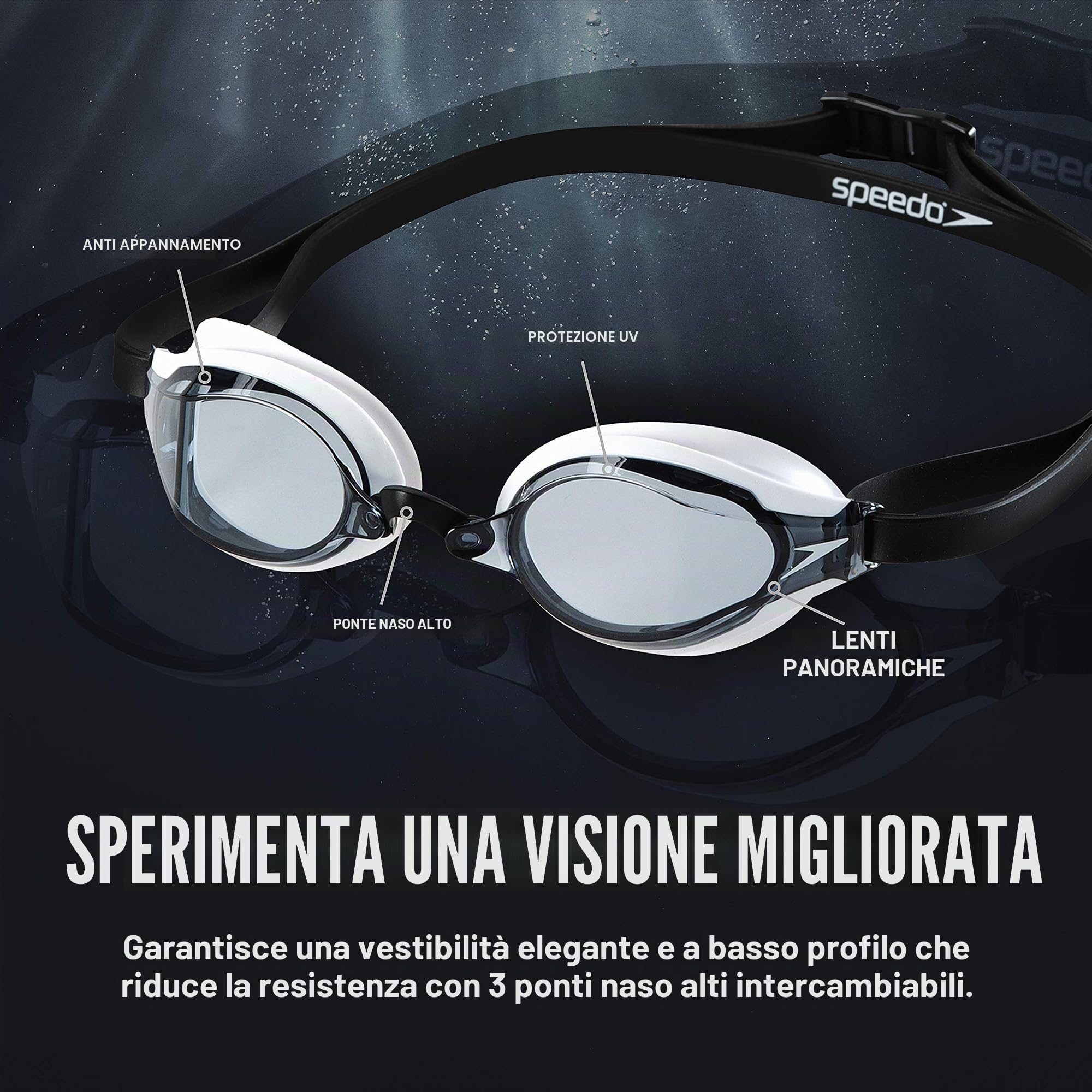 Speedo Swim Goggles Socket 2.0 - Occhialini da nuoto unisex (confezione da 1)