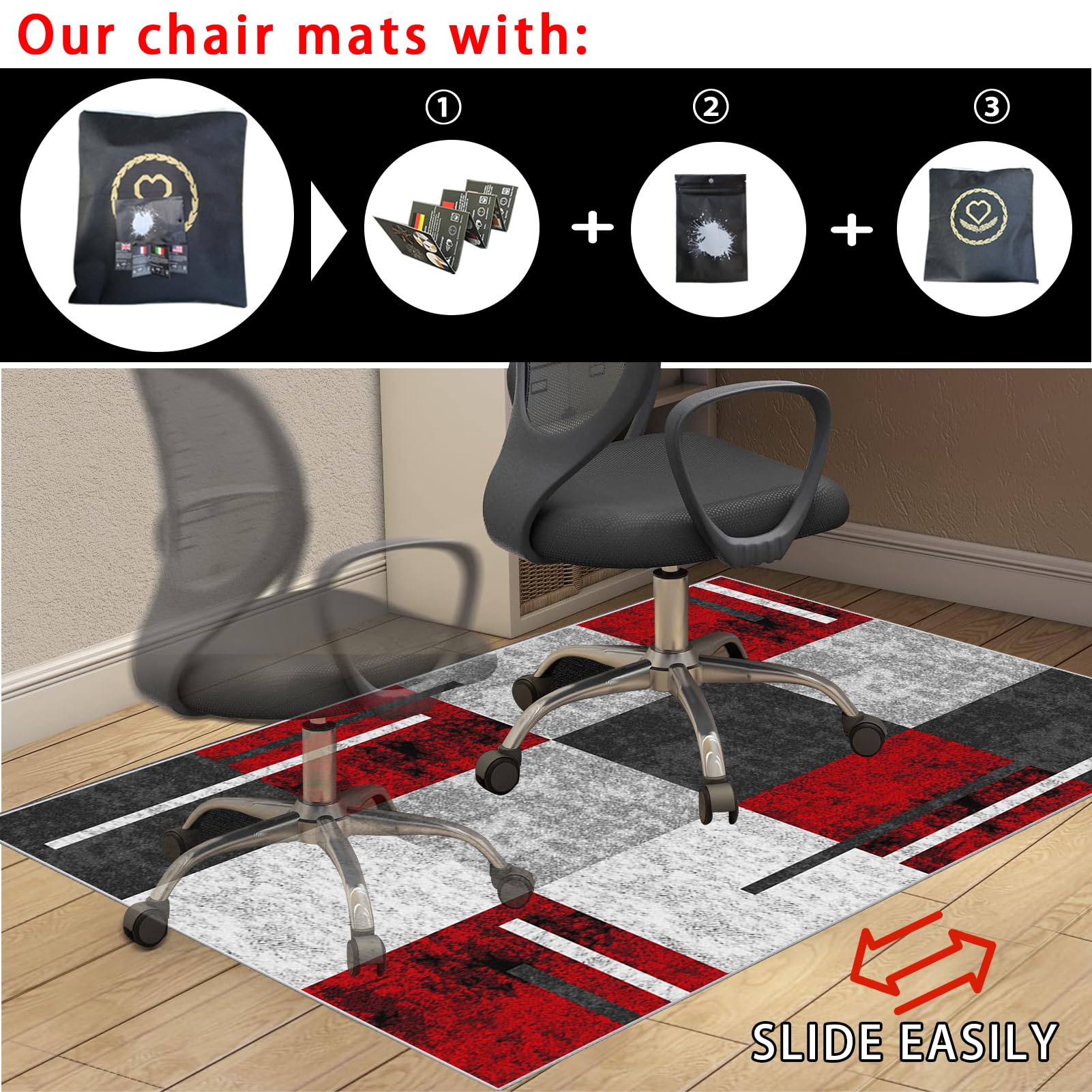 130 x 160 cm Schreibtischstuhl unterlage | Bürostuhl Unterlage | Bodenschutzmatte für Teppich | Gaming Teppich Stuhlunterlage | Bürostuhl Matte | Bodenmatte unter Bürostuhl und Schreibtisch