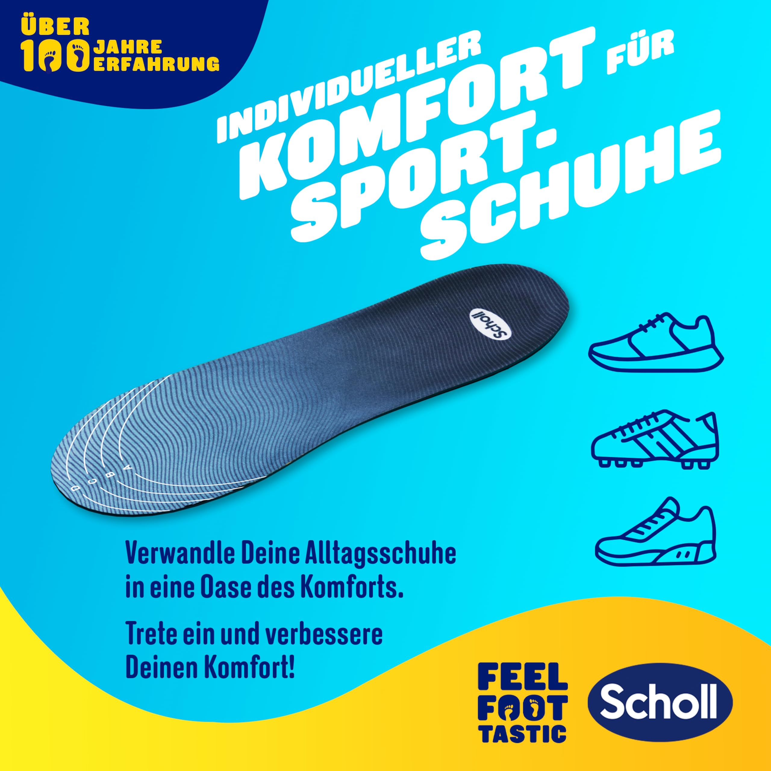Scholl GelActiv sportowe wkładki dla kobiet, wygodne wkładki do butów do biegania przez cały dzień dla świeżych i chłodnych stóp, super amortyzacja uderzeń i amortyzacja z technologią GelWave, rozmiar