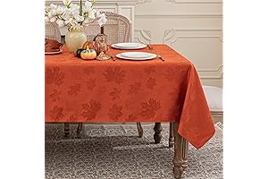 Softalker Thanksgiving Fall Tablecloths - Burnt Orange 60 x 84”