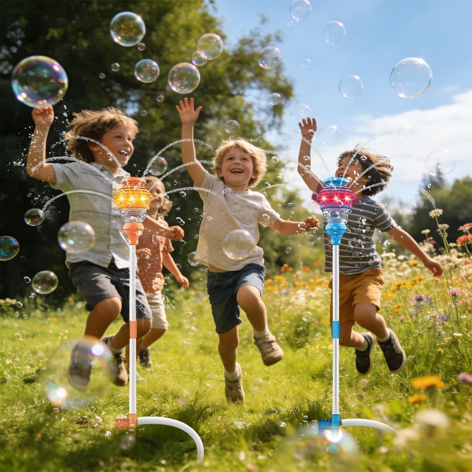 Juguete de Baño de Burbujas Juego de Jardín Interactivo al Aire Libre con