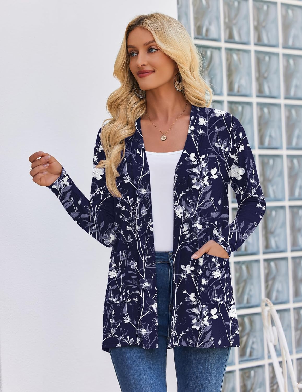 Zeagoo Women's Lightweight Cardigan Sweaters Open Front Long Sleeve Casual Loose Thin Cardigans with Pockets 2025 - Image 3