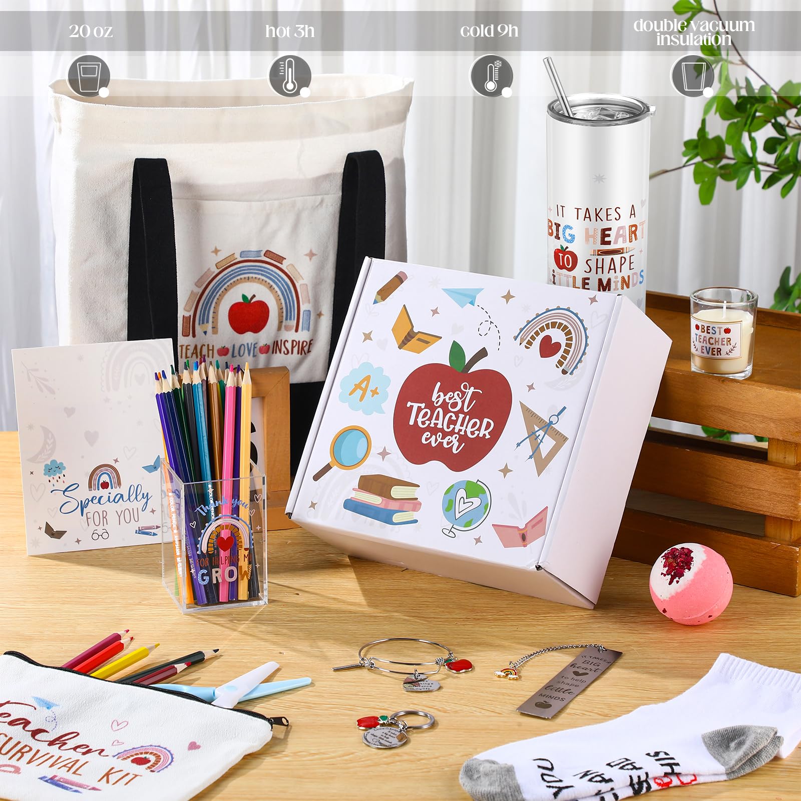Snapklik.com : FoldTier Best Teacher Ever Gift Set Teacher Appreciation ...