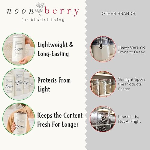 Miniatura 6 de Botes para encimera de cocina, juego de 4 recipientes herméticos para café, té, harina de azúcar, juegos para la encimera de la cocina, juego de