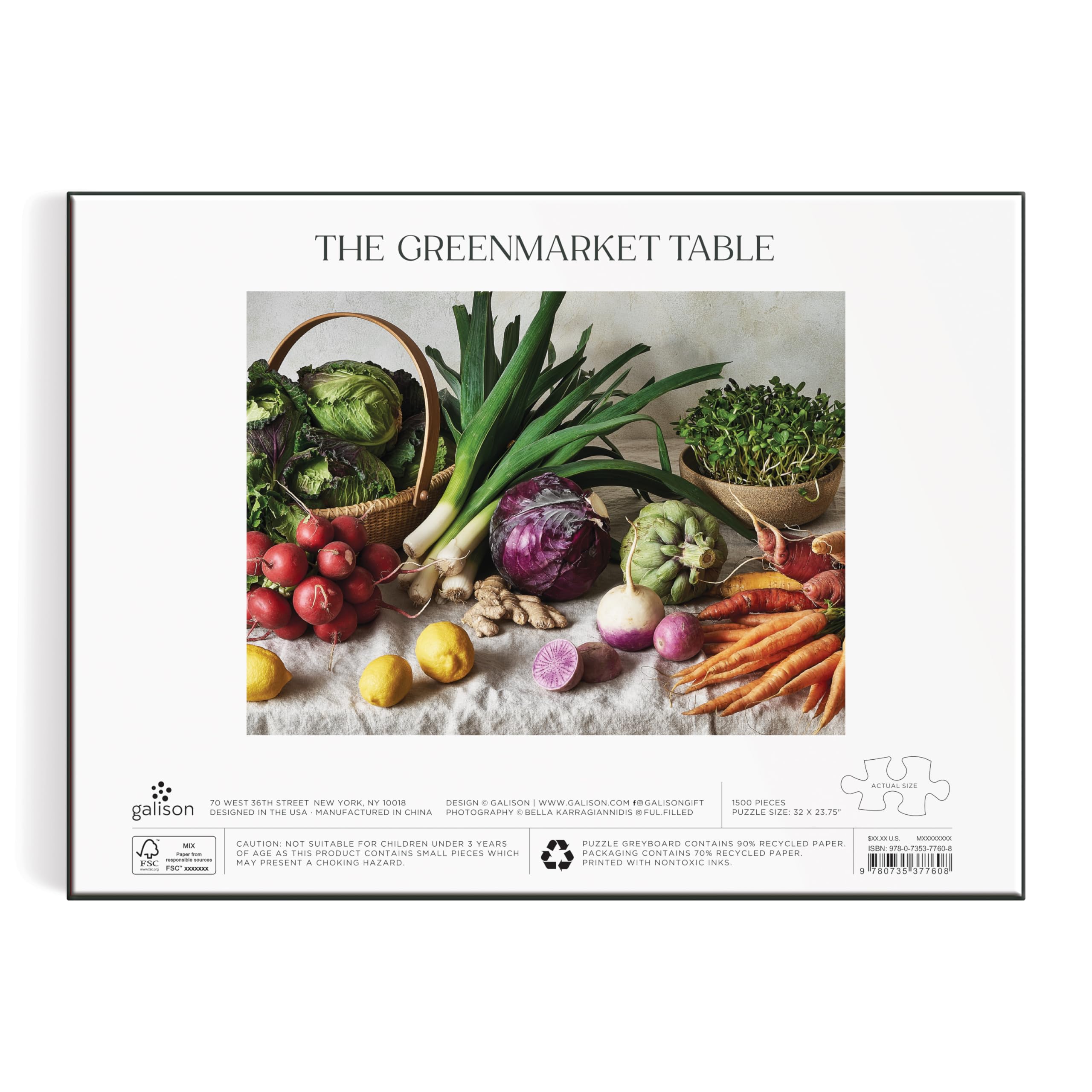 Galison The Greenmarket Table 1500 Piece Puzzle