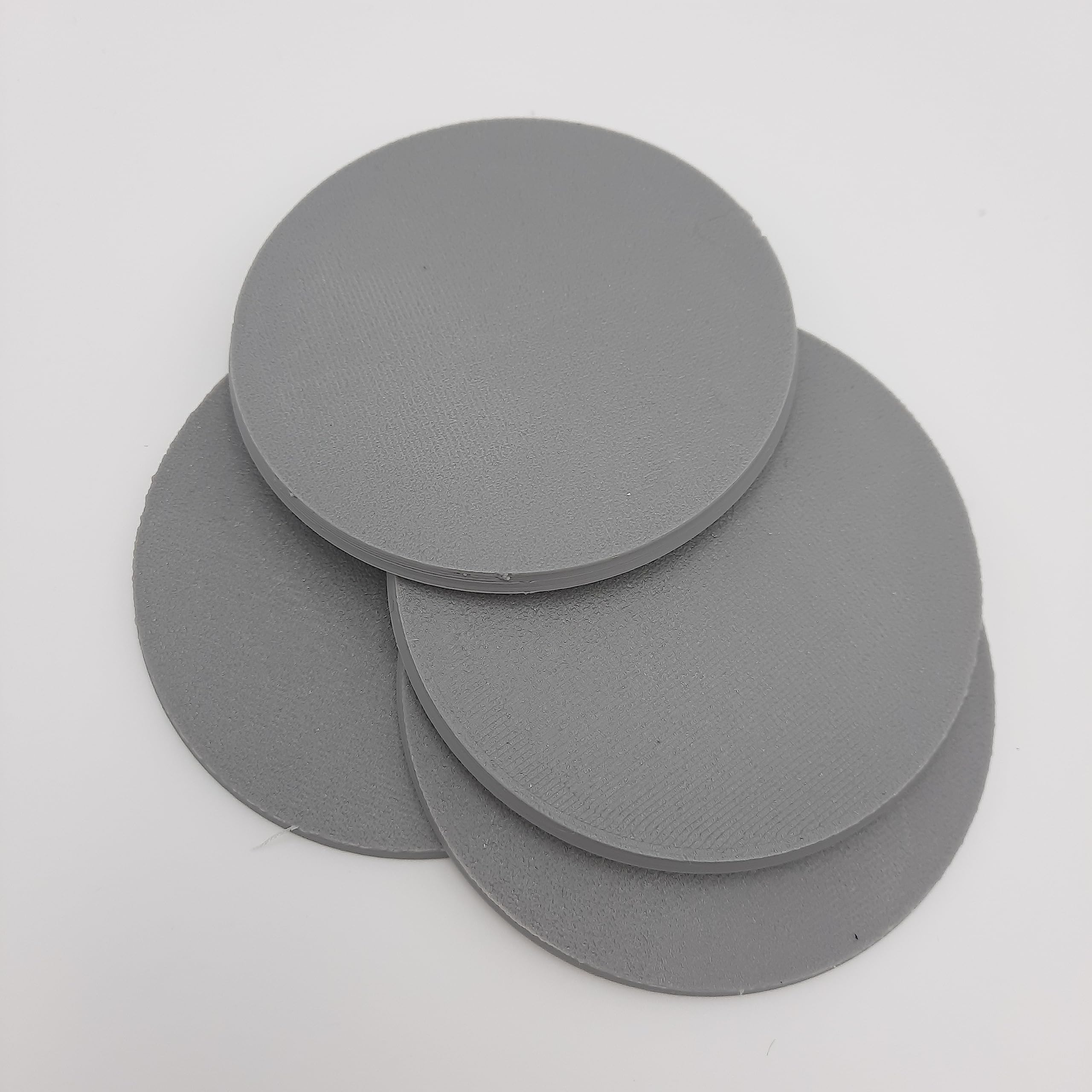 HERO CreationsMiniature Plastic Gray Bases - Circular, for Roleplaying Game - Tabletop - Wargames Tables (4 X 80 mm (Prime))
