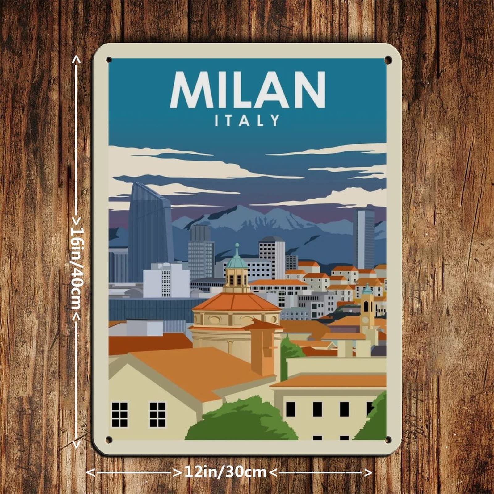 BEAYODKP Plaque En Métal Vintage,Affiche De Voyage Vintage