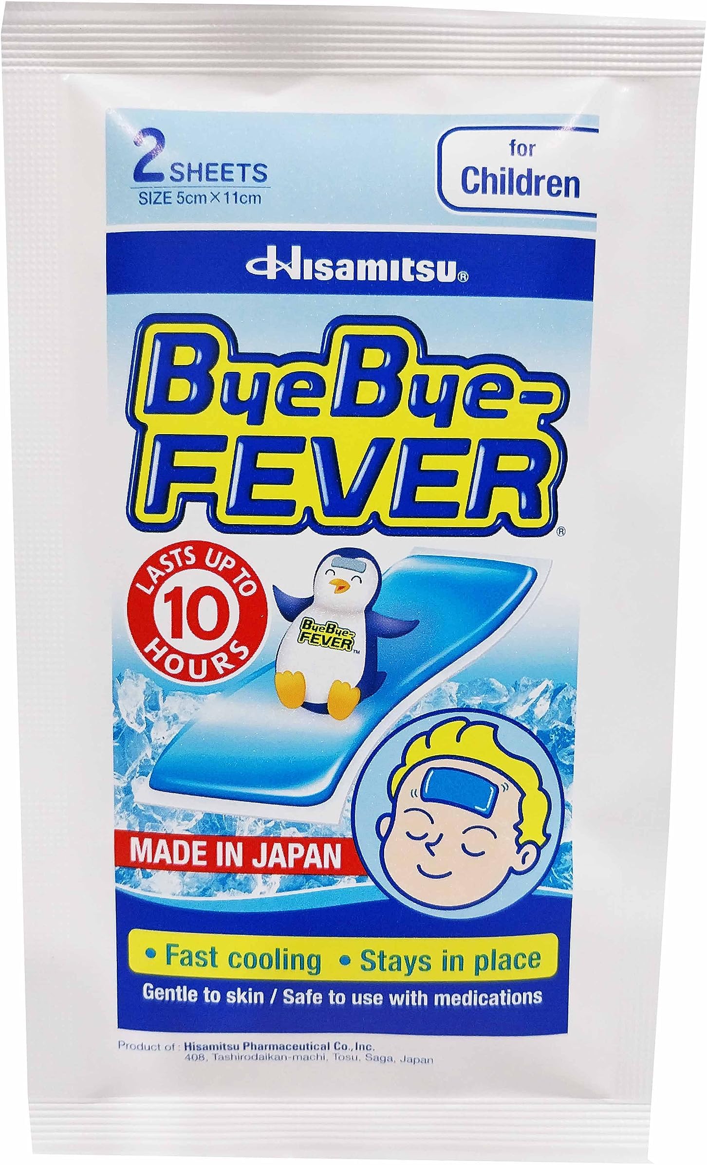 3 Packs of Byebye Fever, Instant Coolong Sensation Soothes Fever Discomfort. (2 Sheets/Pack)