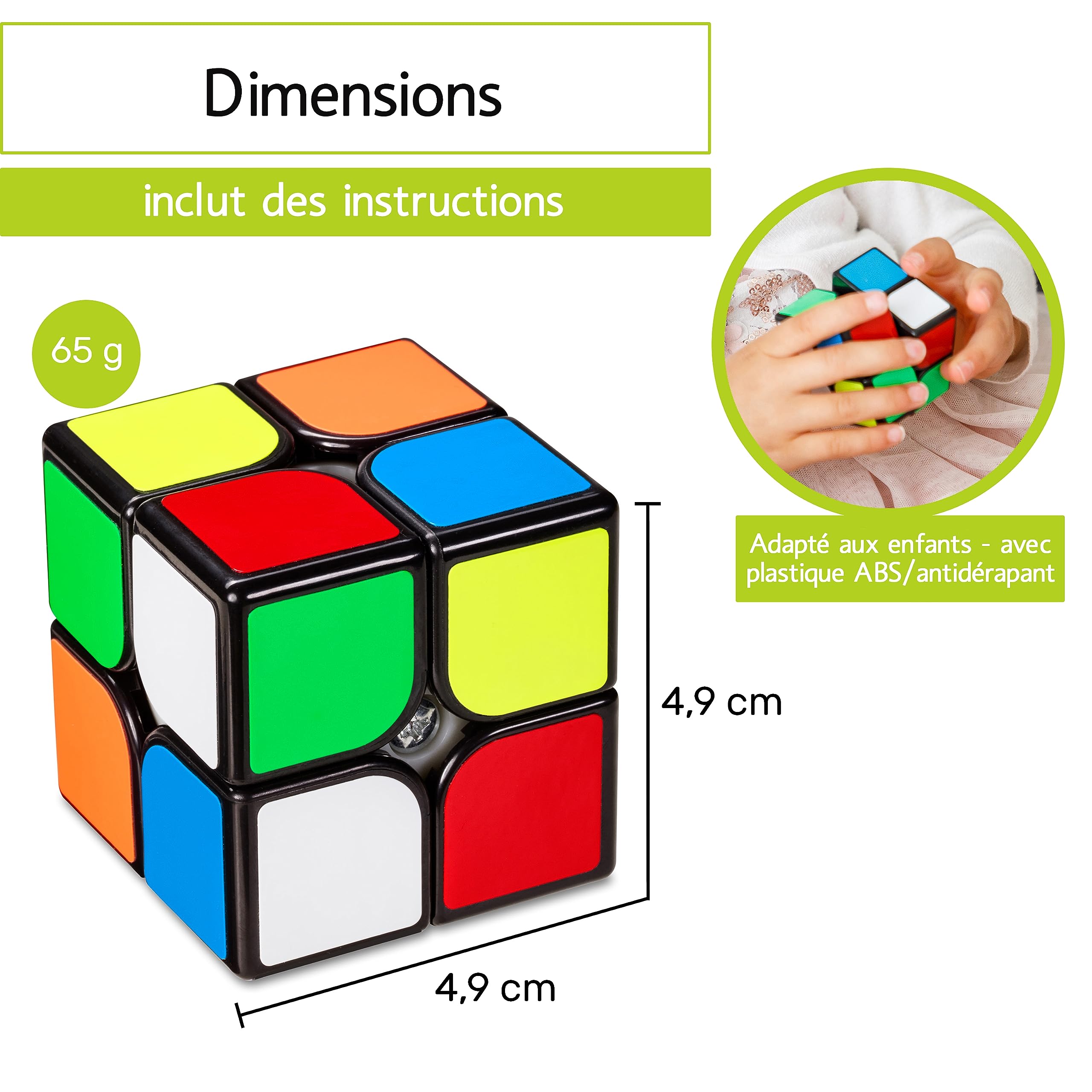 Lot de Rubik’s Cubes – 2x2, 3x3, 4x4, Pyramide + Snake