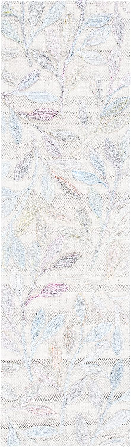 SAFAVIEH South Hampton Collection 2'3" x 8' Purple / Blue SHA302V Handmade Botanical Wool Runner Rug