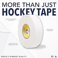 Vista 2 de Howies Hockey - Cinta adhesiva de tela de color de 1 pulgada o cinta transparente para espinilleras, 1 paquete, agarre fuerte, cinta adhesiva