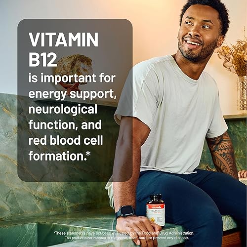 Miniatura 9 de NatureWise Vitamina B12 5000 mcg - Fuerza Extra - Suplemento para Apoyar los Niveles de Energía, Claridad Mental, Salud del Sistema Nervioso - Fácil