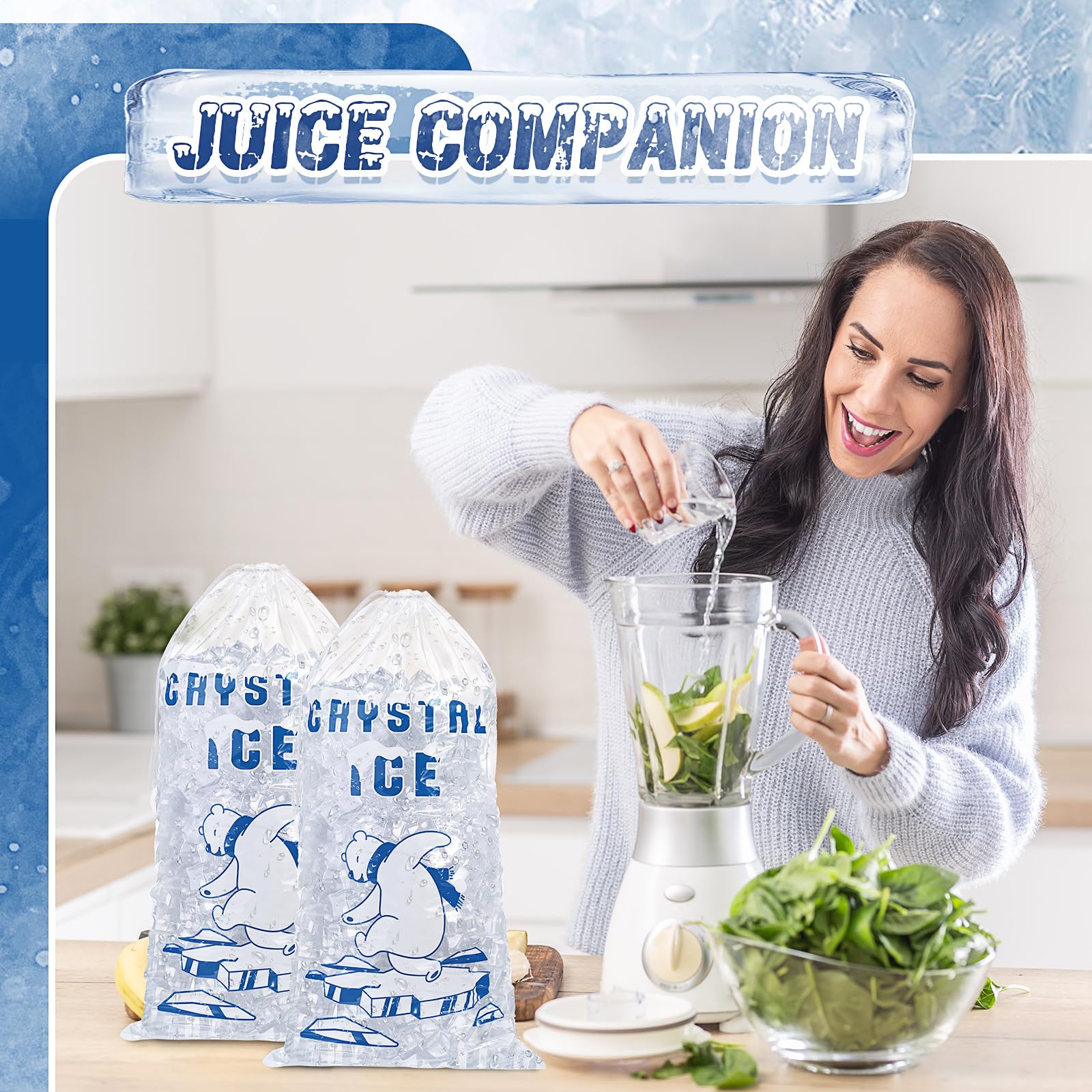 For Sale Factory Plastic Durable Ice Bags Clear Heavy-duty Ice