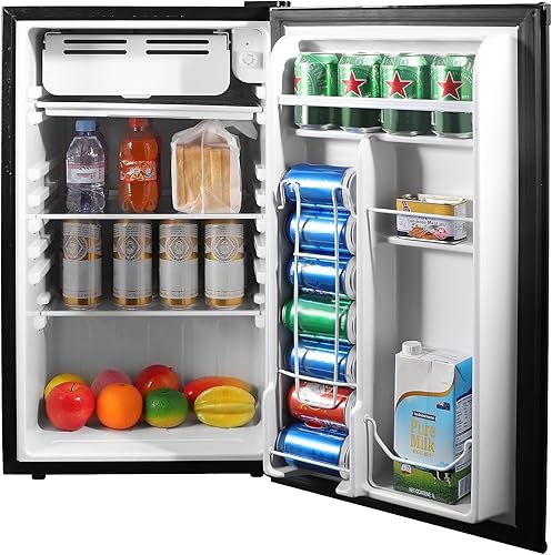 Emerson - Refrigerador compacto de una sola puerta de 3.2 pies cúbicos refrigeración ecológica, amplio almacenamiento, control de temperatura