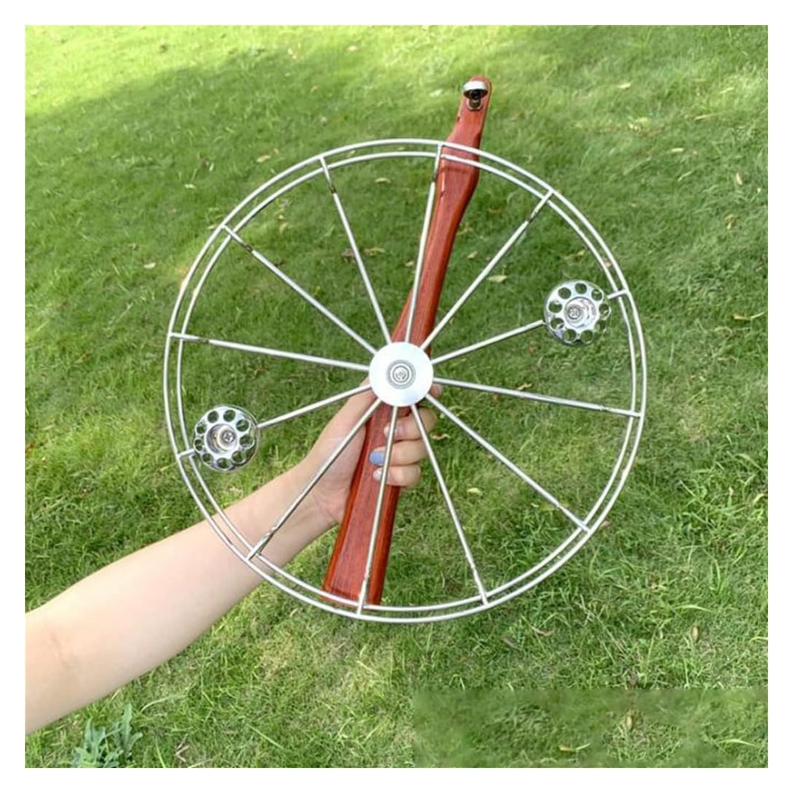 Silenciador de Acero Inoxidable con rodamientos Grandes, enrollador Carrete bloqueable Rueda Eagle, Accesorios for Volar Cometas for niños y Adultos(32cm/12.6")