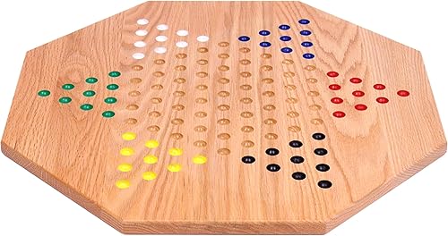 Miniatura 4 de AmishToyBox.com Juego de mesa de madera de roble chino, pintado a mano, 19 pulgadas de ancho