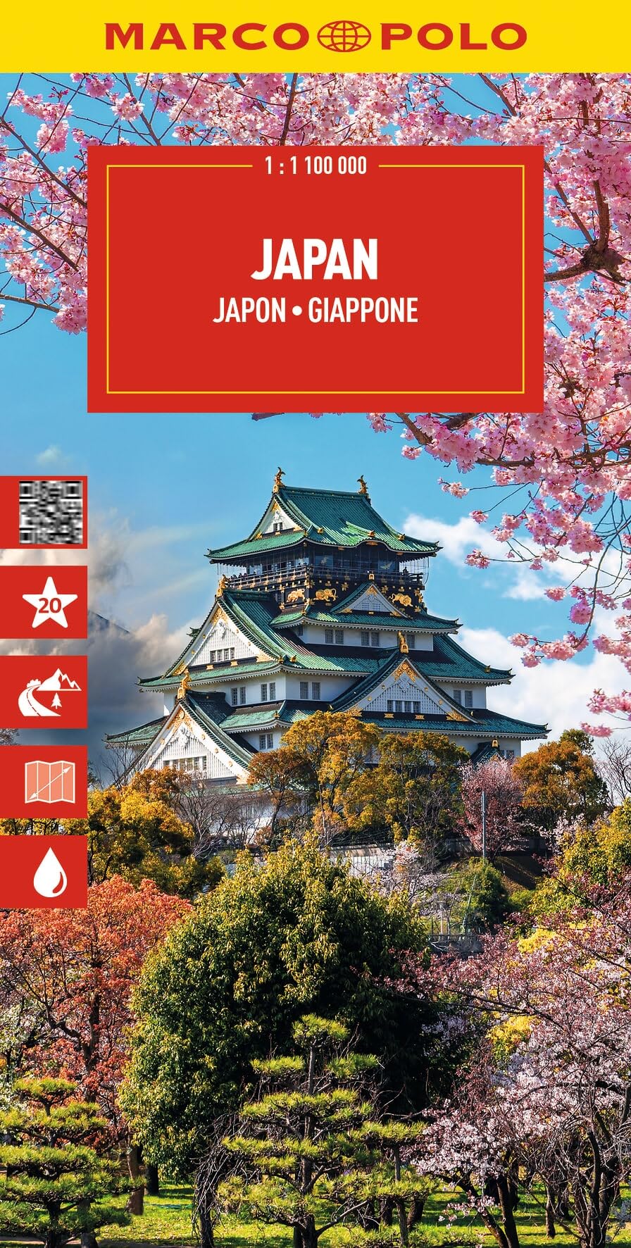 Marco Polo Japan Travel Map: Detailed Tourist Map with Top Sights (Folded Map)