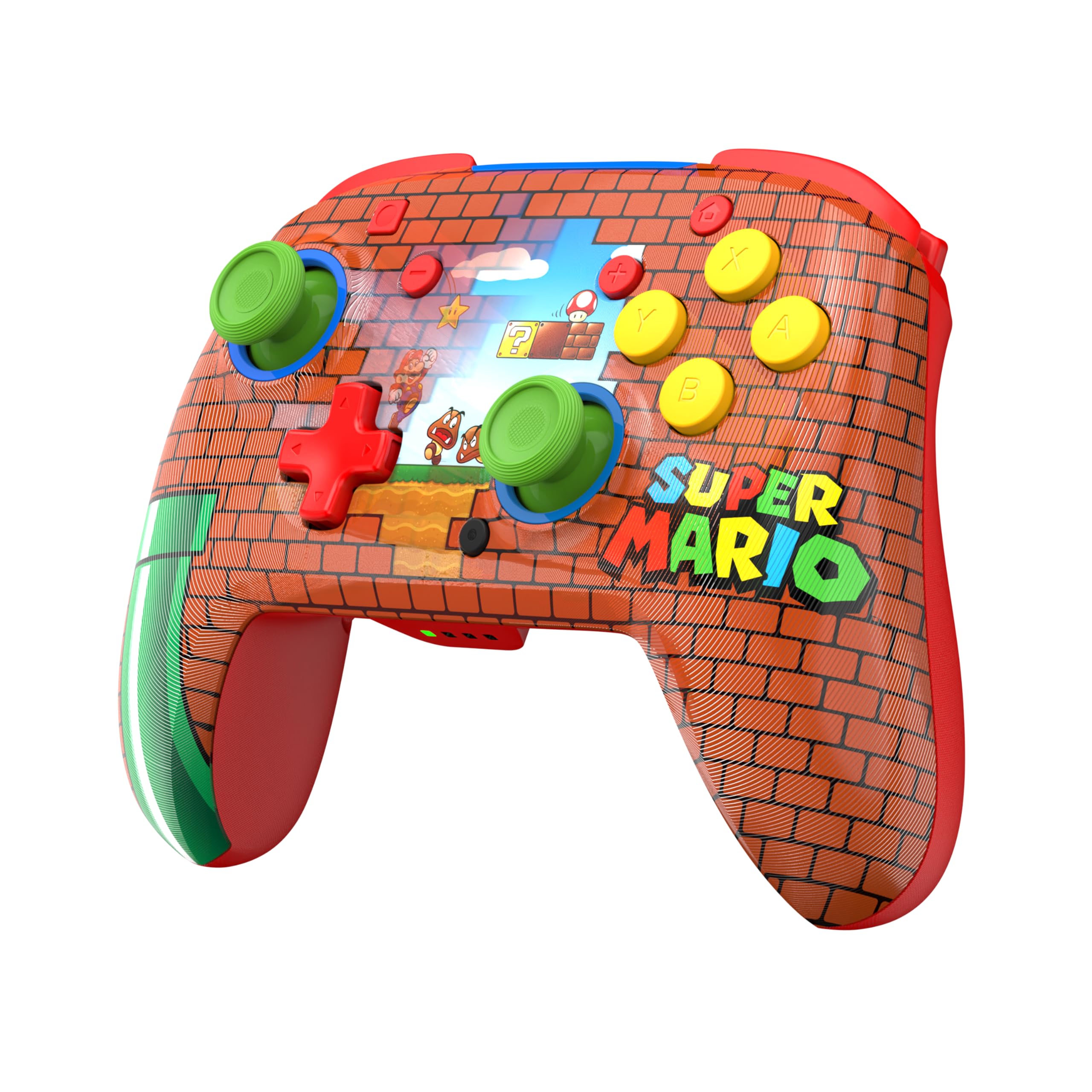 Turtle Beach Rematch Mario Bricks Controller da gaming wireless per Nintendo Switch. Funziona anche con Nintendo Switch 2 - Pulsante C non disponibile.