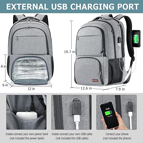 Miniatura 5 de Mochila para laptop L5, gris, 17